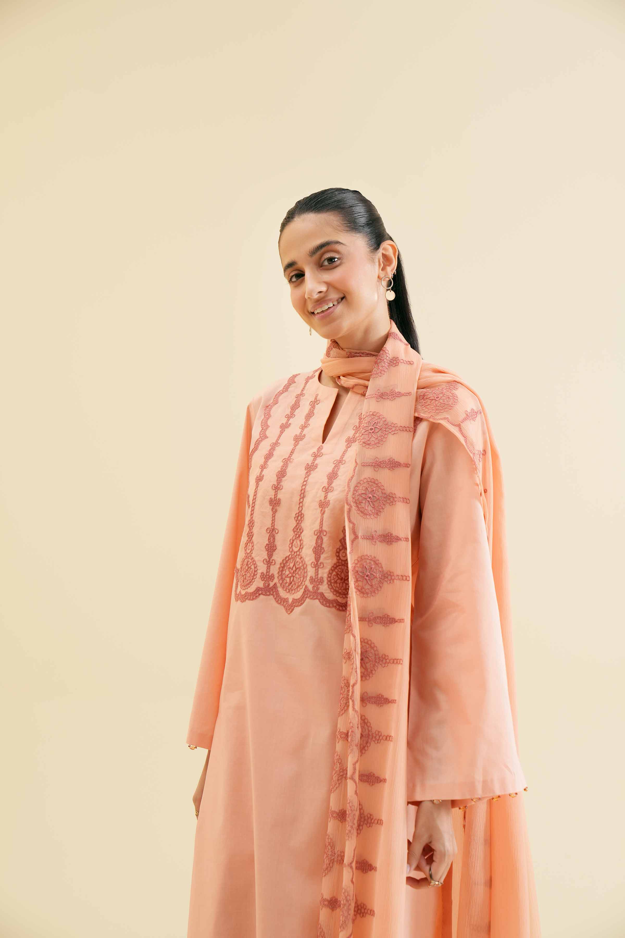 3 Piece - Embroidered Suit - PS24-112 - Image 5