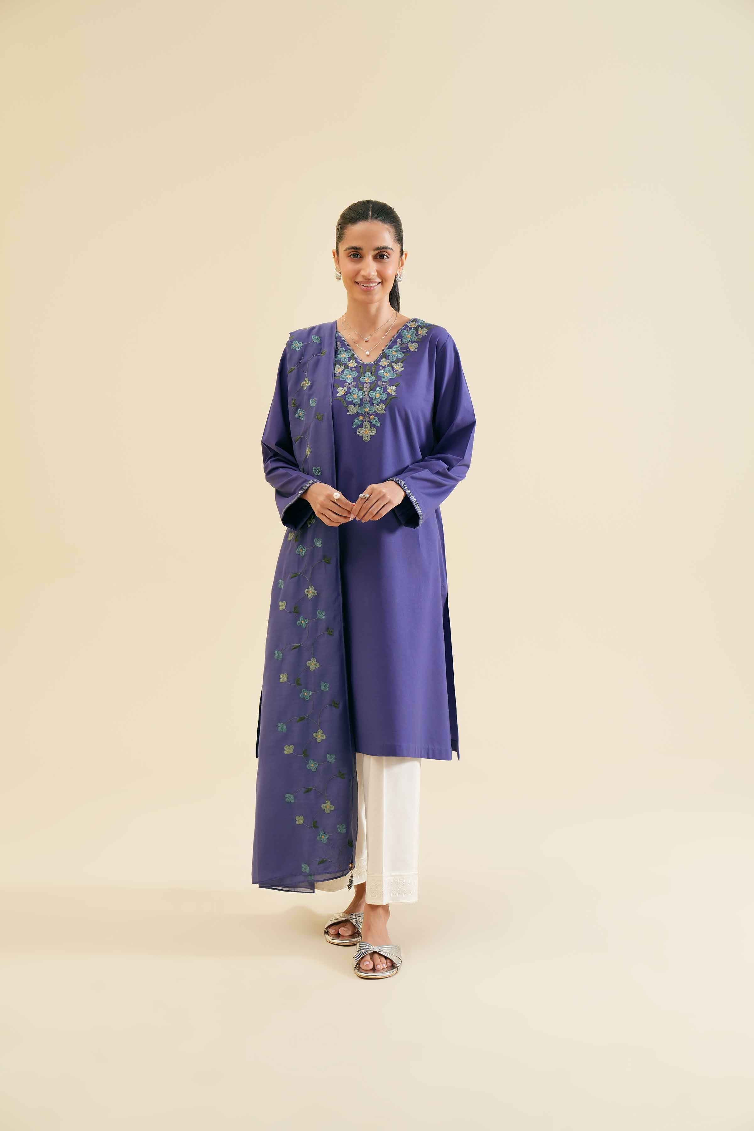 2 Piece - Embroidered Suit - PS24-117 - Image 5