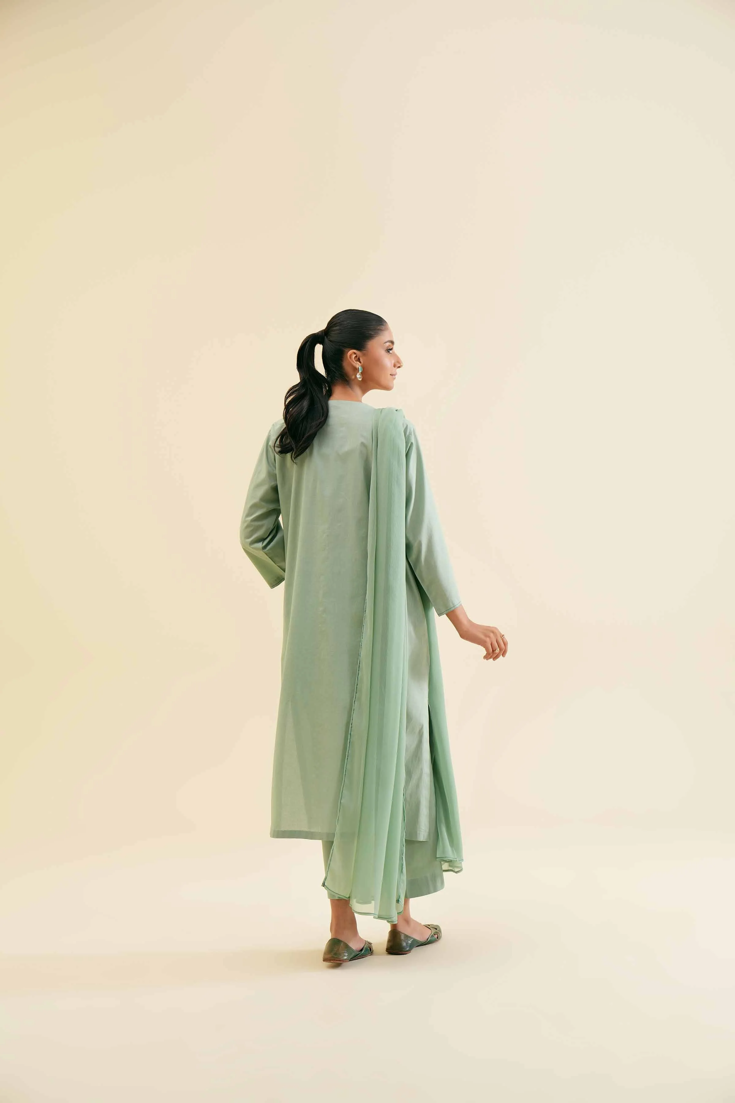 3 Piece - Embroidered Suit - PS24-121 - Image 3