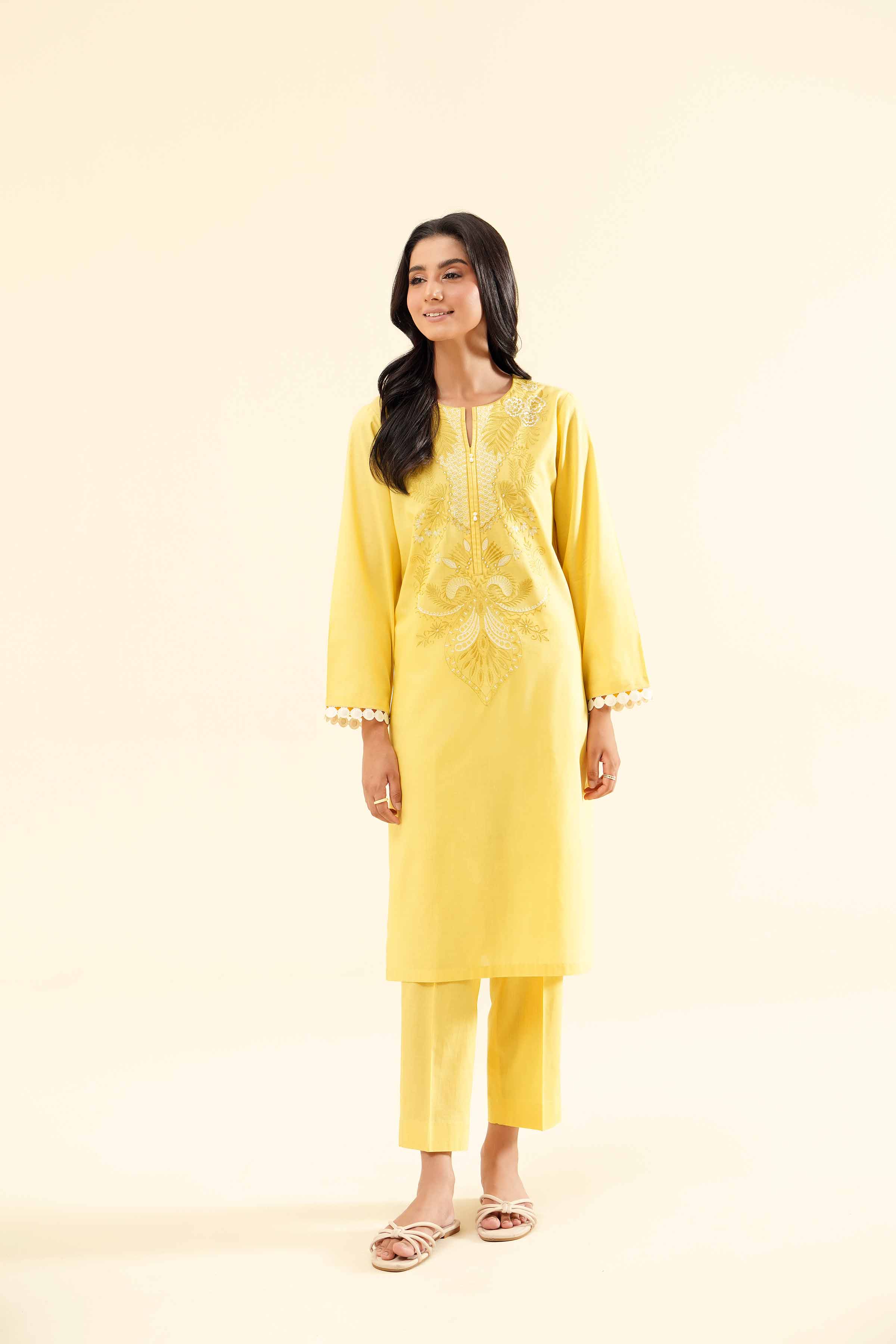 2-Piece - Printed Embroidered Suit  - PS24-127 - Image 4
