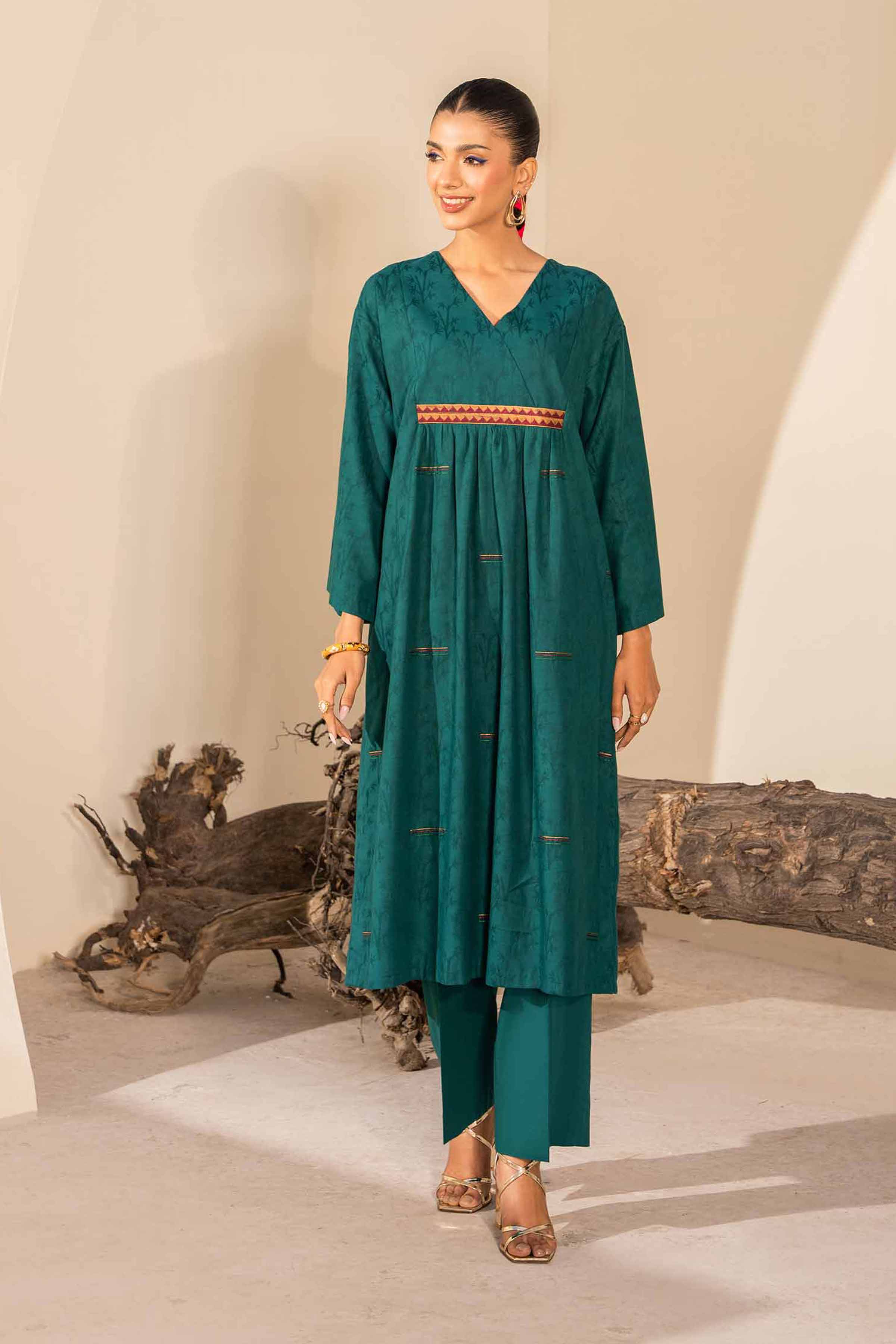 2 Piece - Embroidered Suit - PS24-13 - Image 2