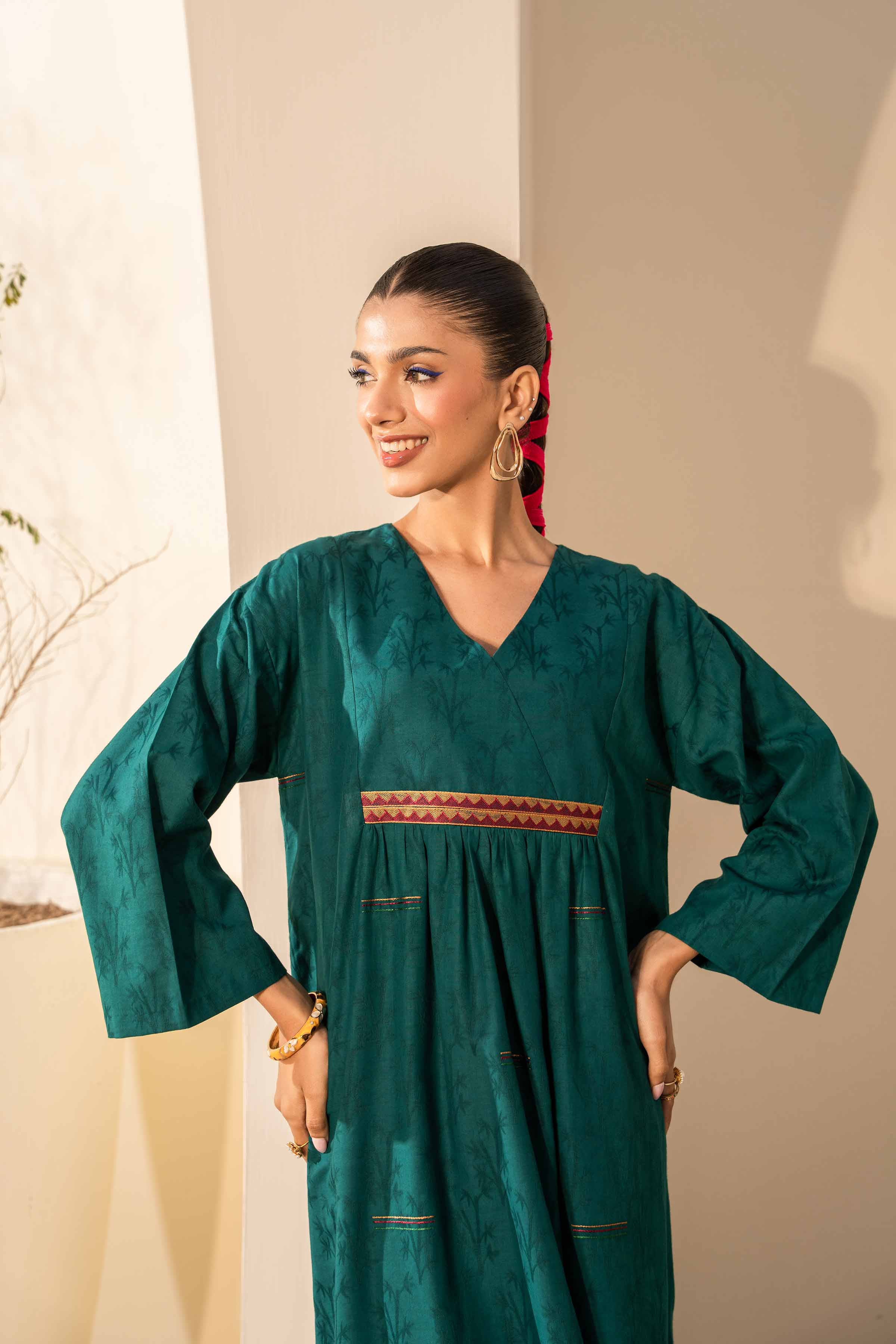 2 Piece - Embroidered Suit - PS24-13 - Image 4