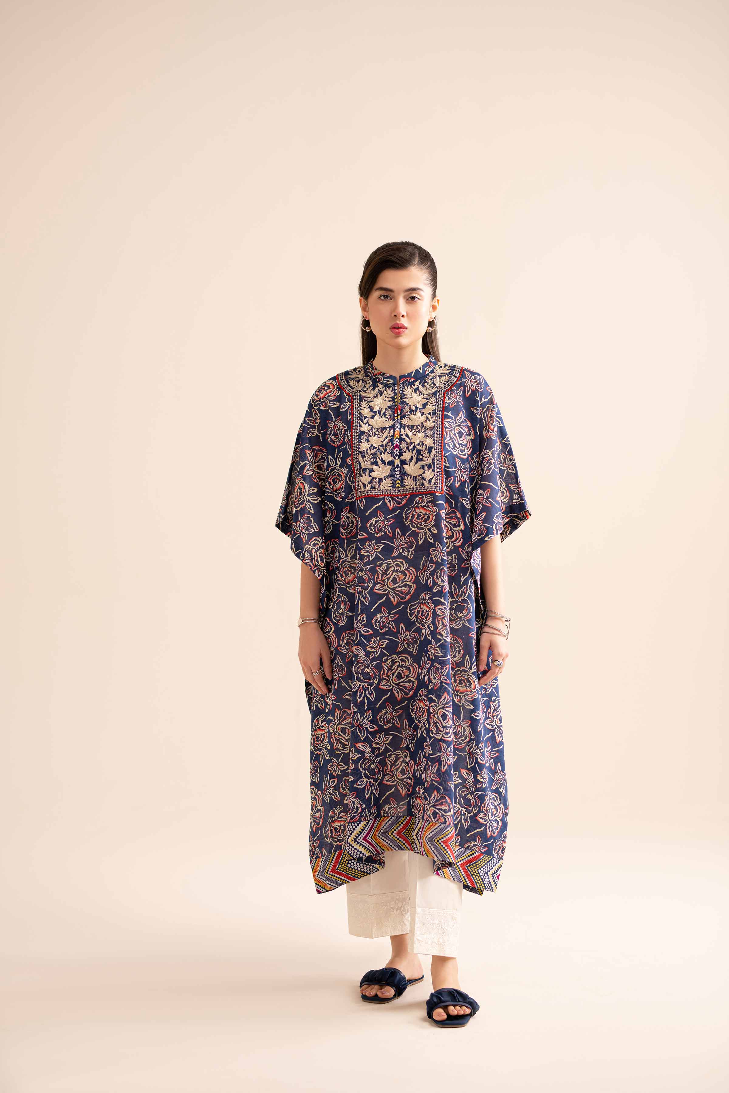 Printed Embroidered Kaftaan - PS24-245 - Image 4