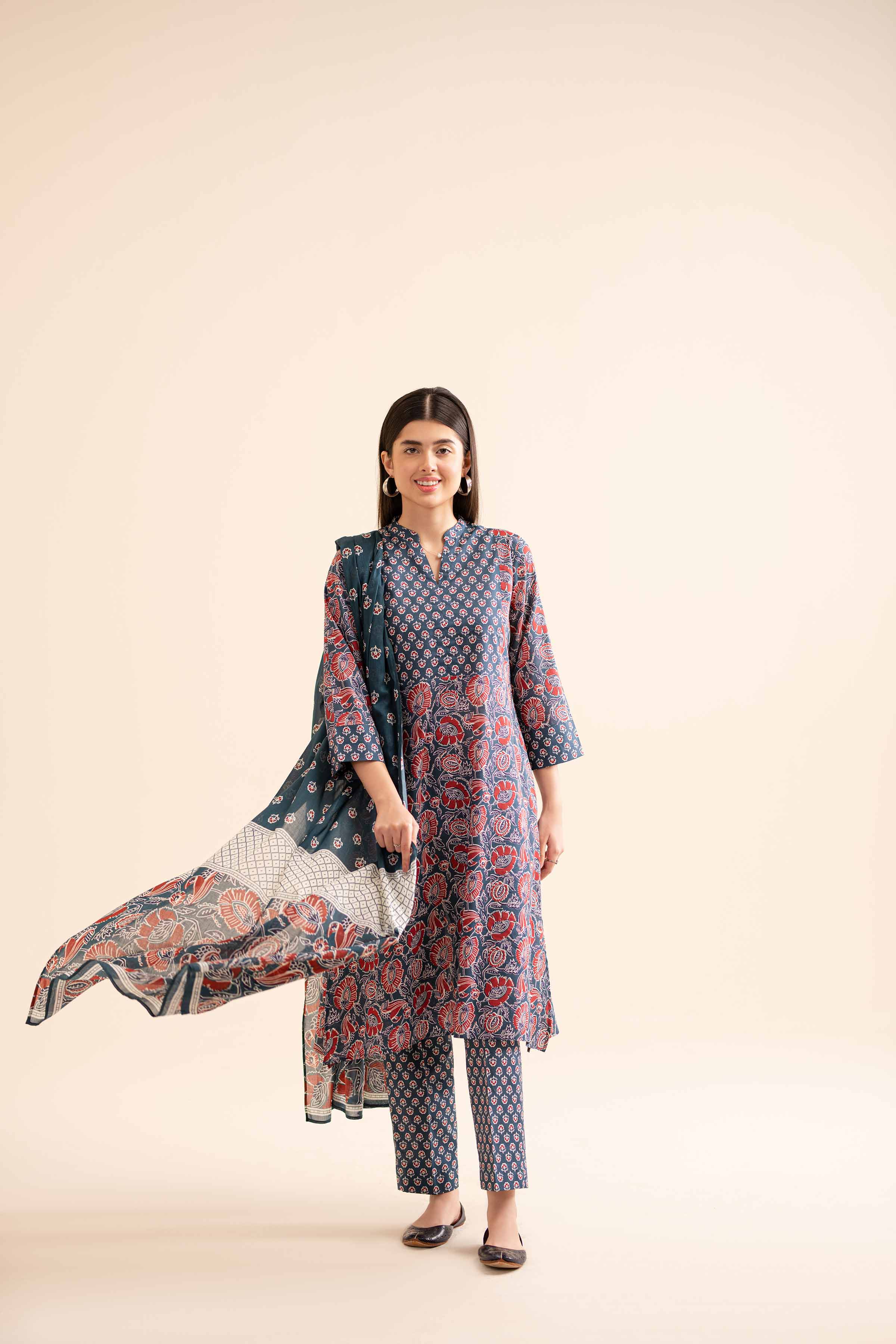 3 Piece - Printed Suit - PS24-256 - Image 4