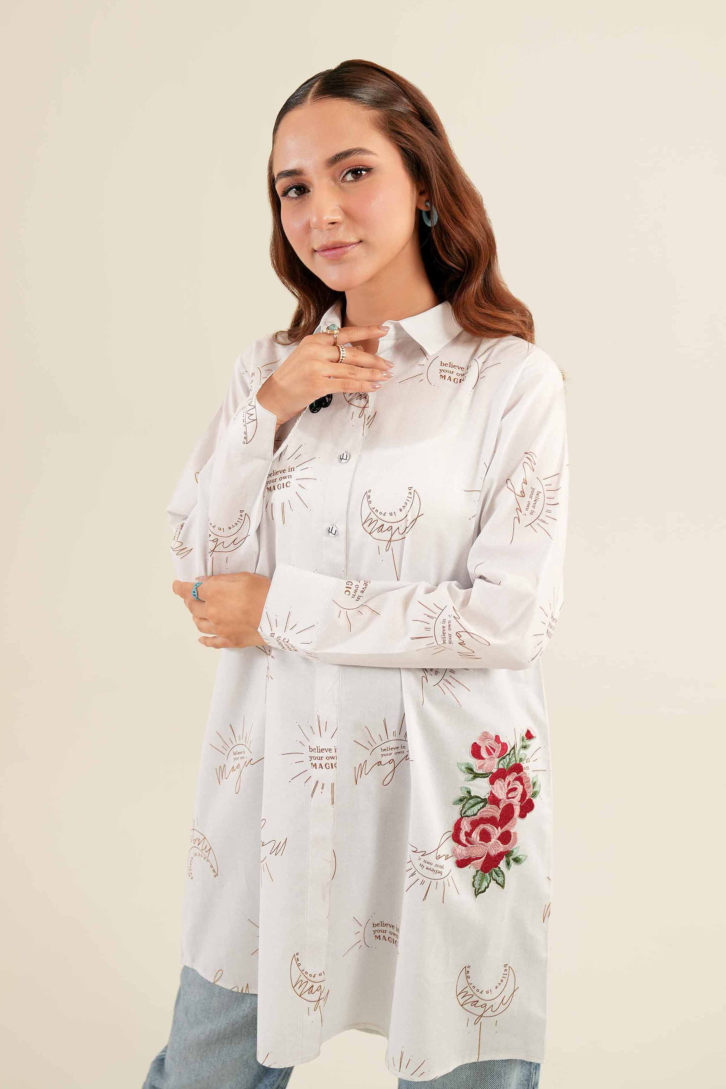 Printed Embroidered Tunic - PS24-334 - Image 2