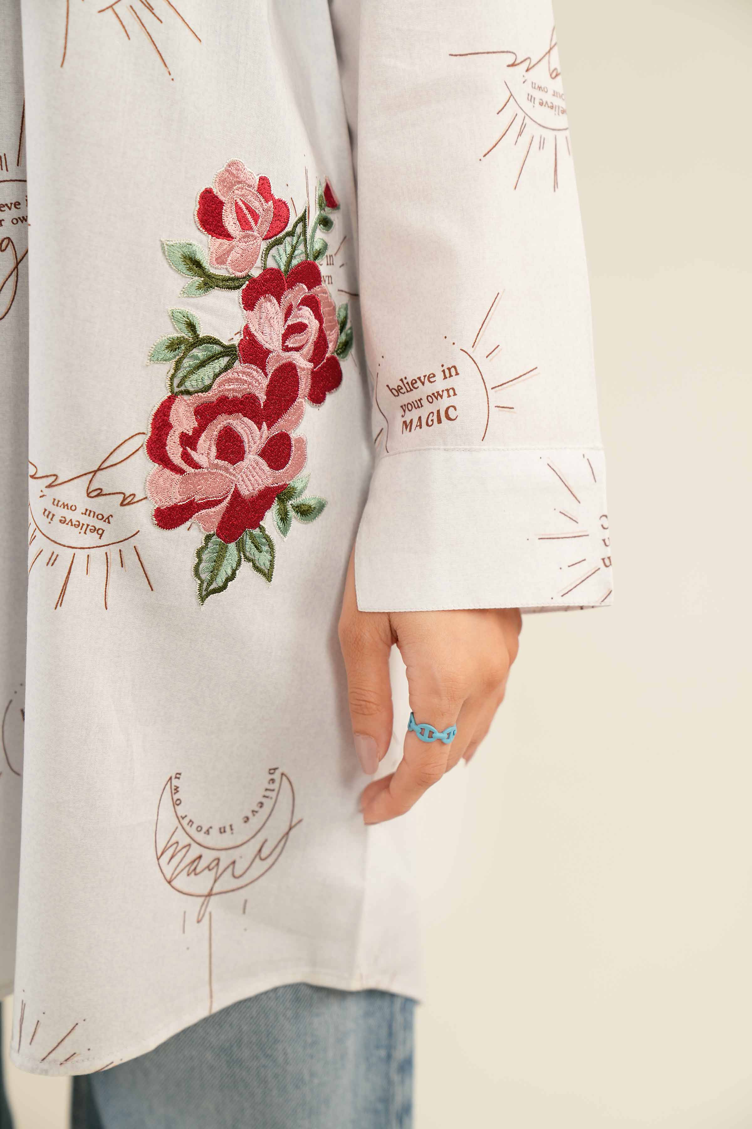 Printed Embroidered Tunic - PS24-334 - Image 8