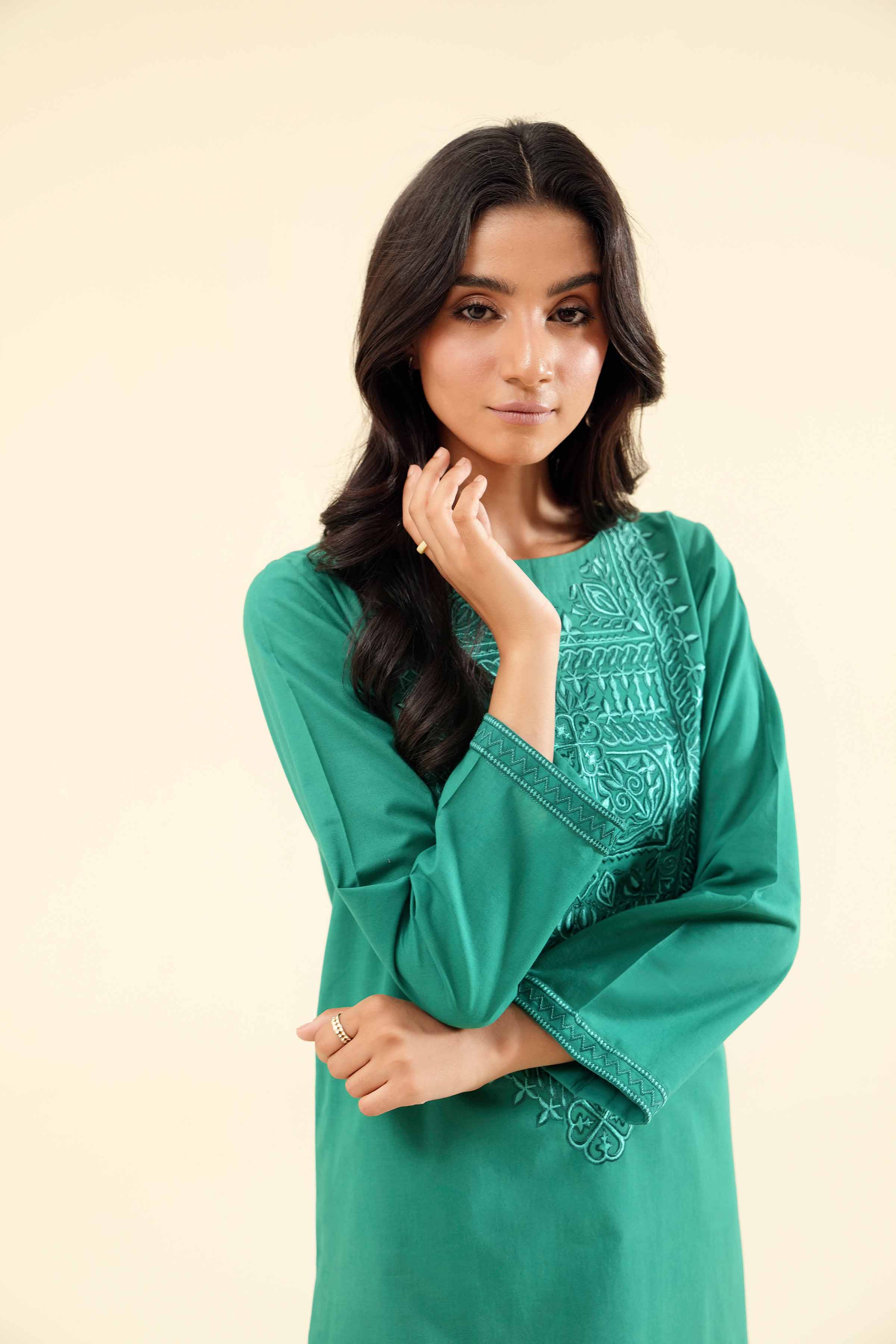 2-Piece - Embroidered Suit  - PS24-353 - Image 4