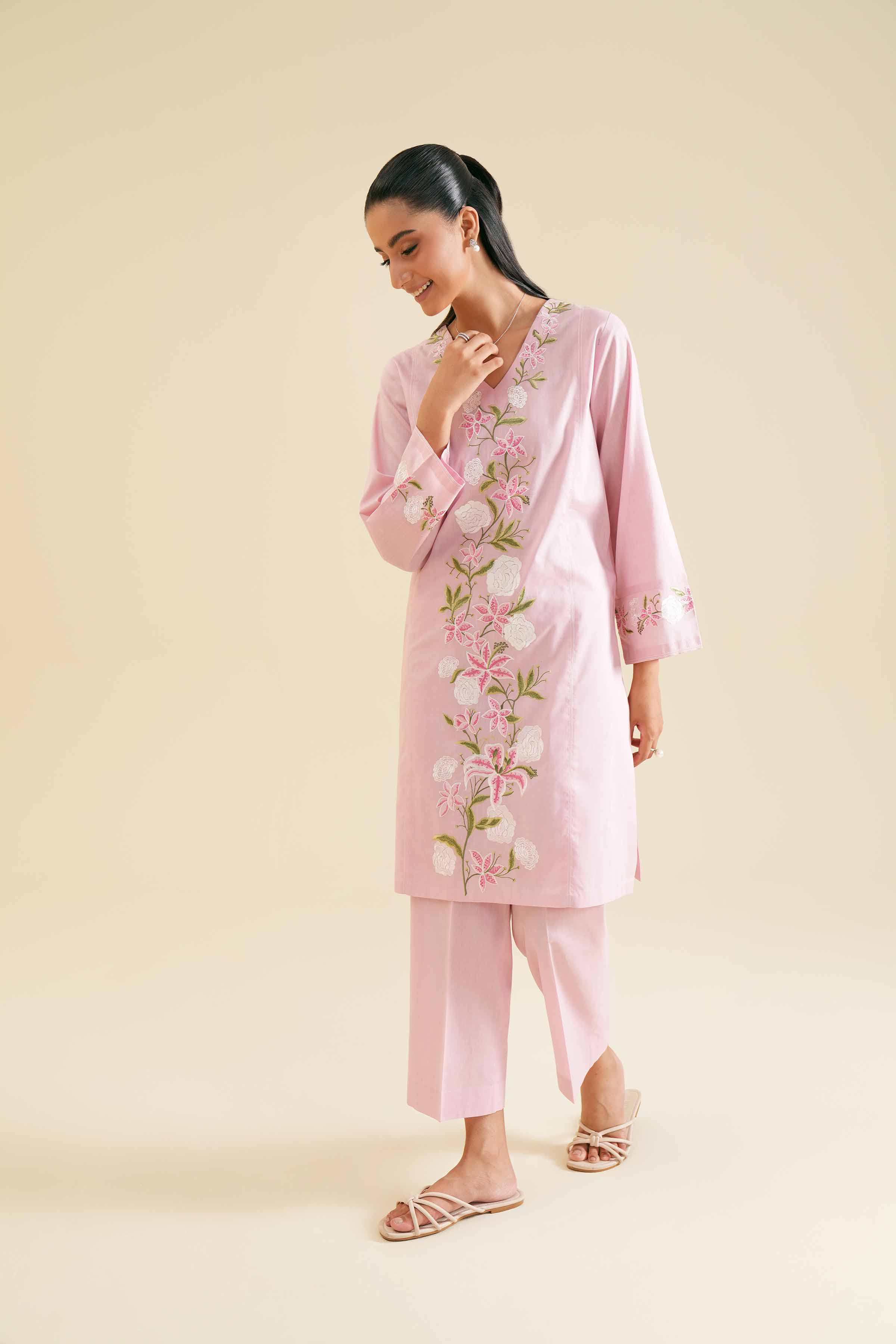 2 Piece - Embroidered Suit - PS24-39 - Image 4