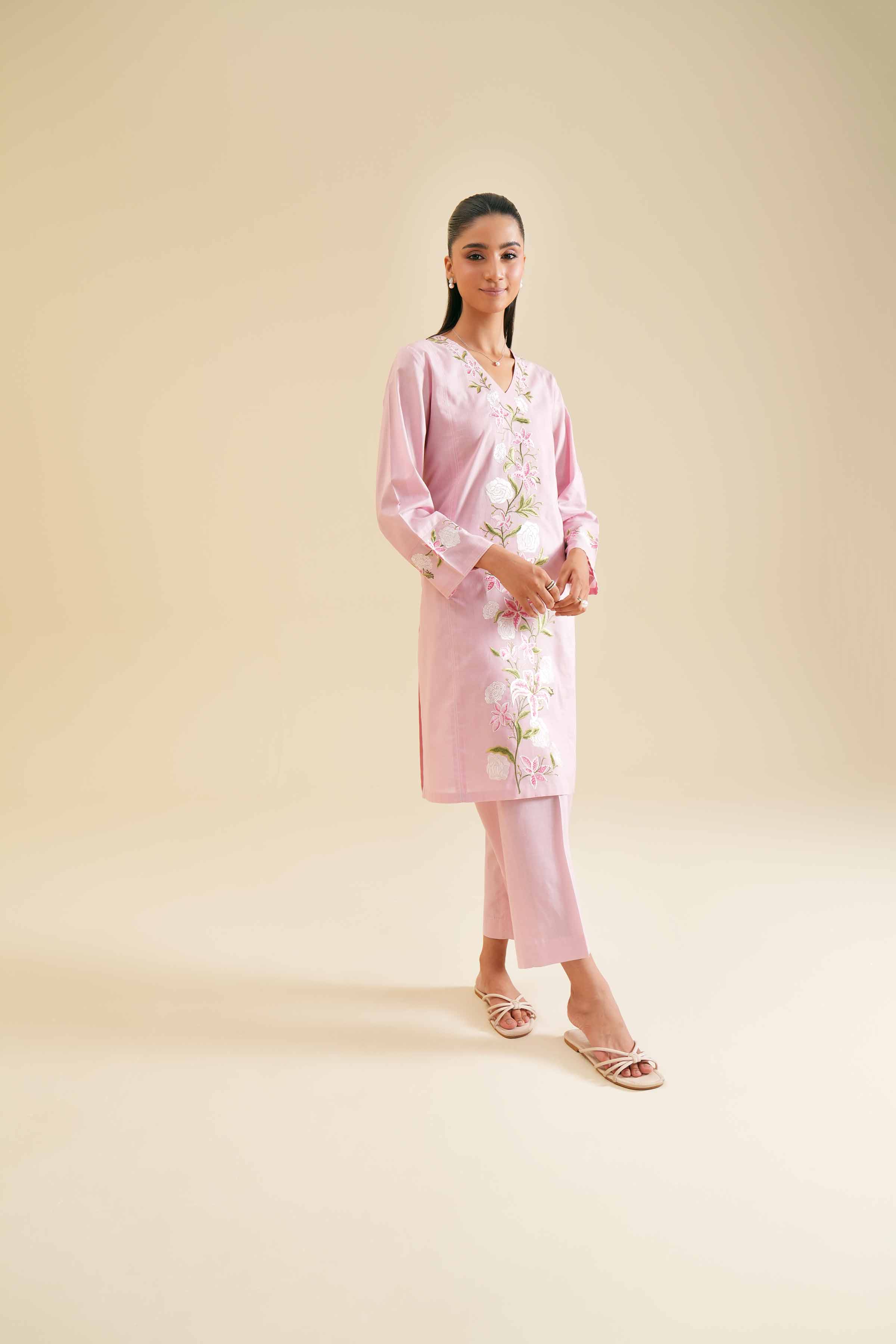 2 Piece - Embroidered Suit - PS24-39 - Image 5