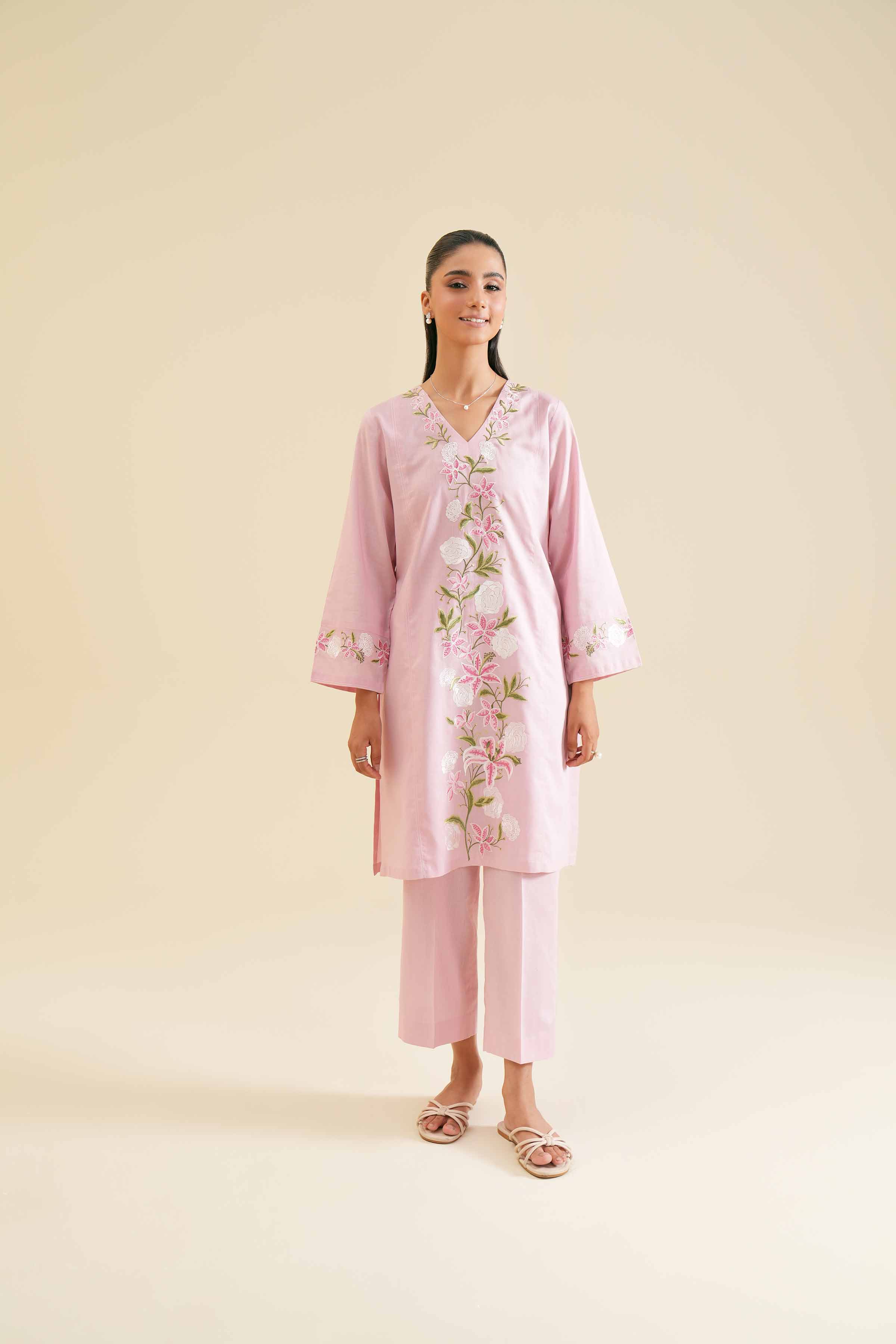 2 Piece - Embroidered Suit - PS24-39 - Image 7