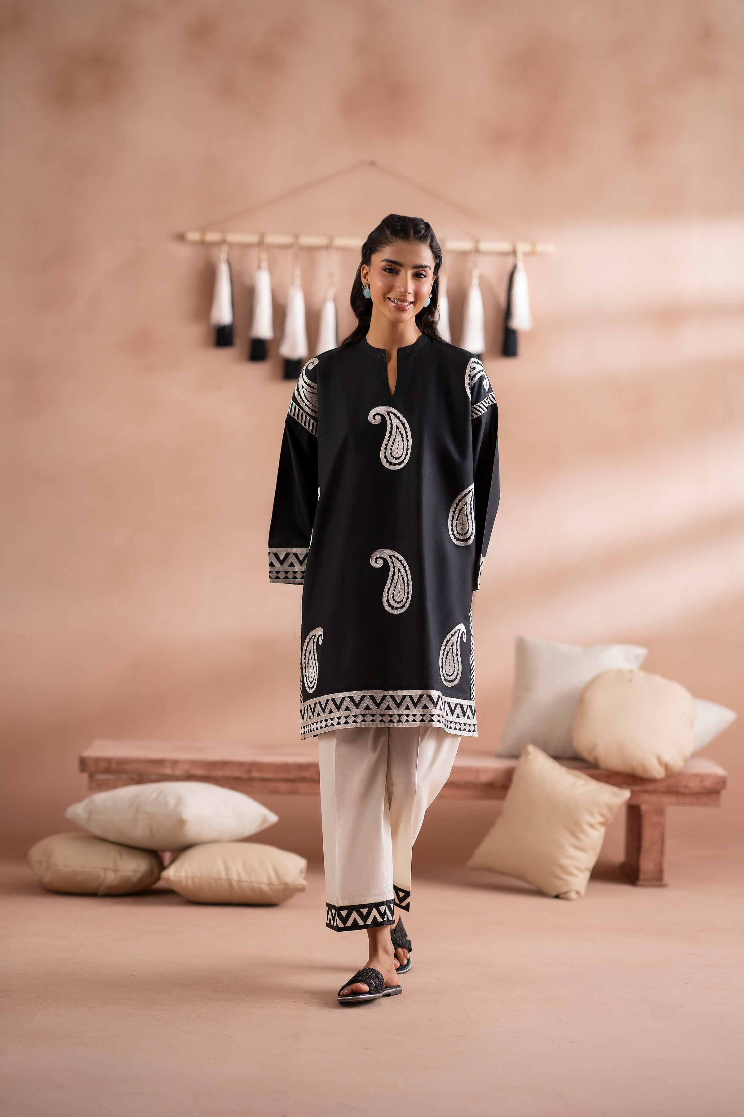 2 Piece - Embroidered Suit - PS25-102 - Image 10