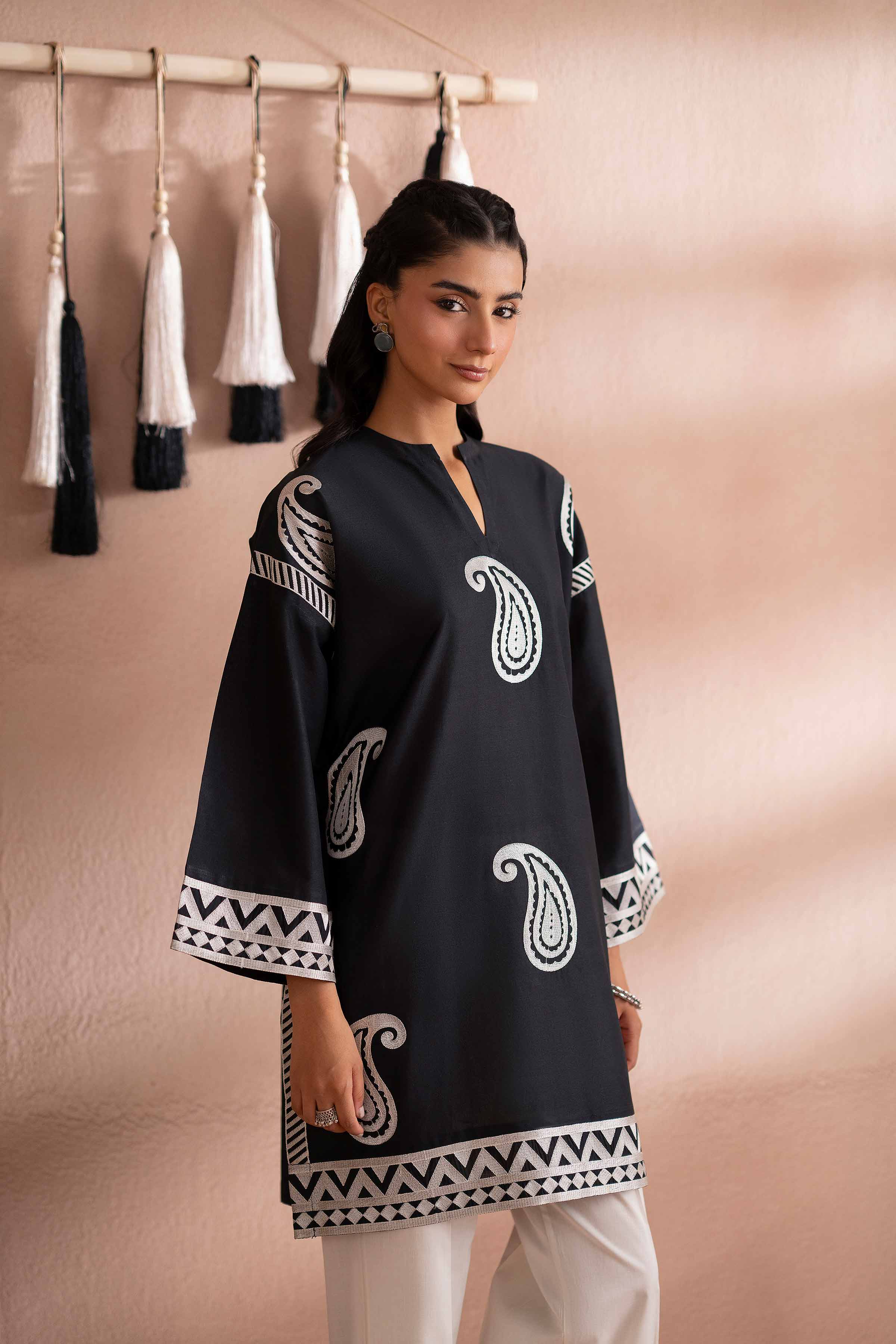 2 Piece - Embroidered Suit - PS25-102 - Image 12