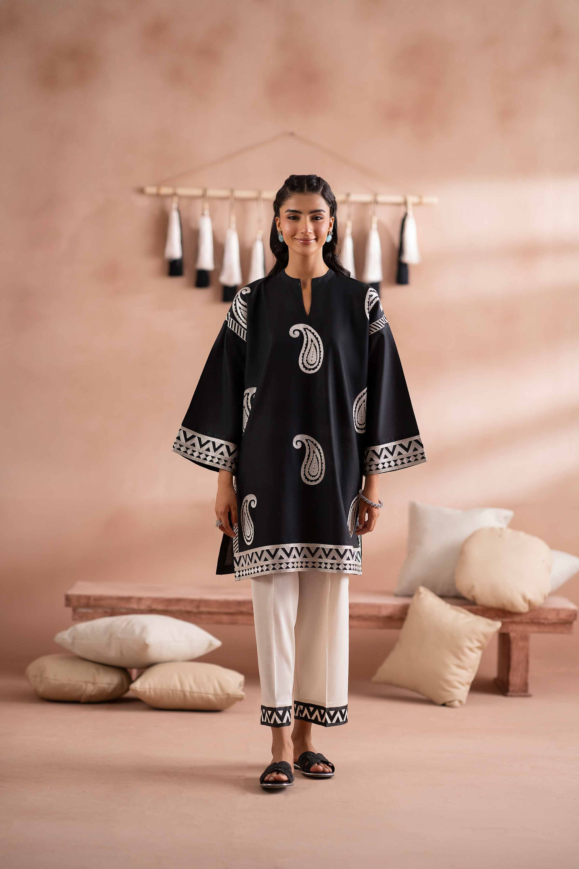 2 Piece - Embroidered Suit - PS25-102 - Image 4