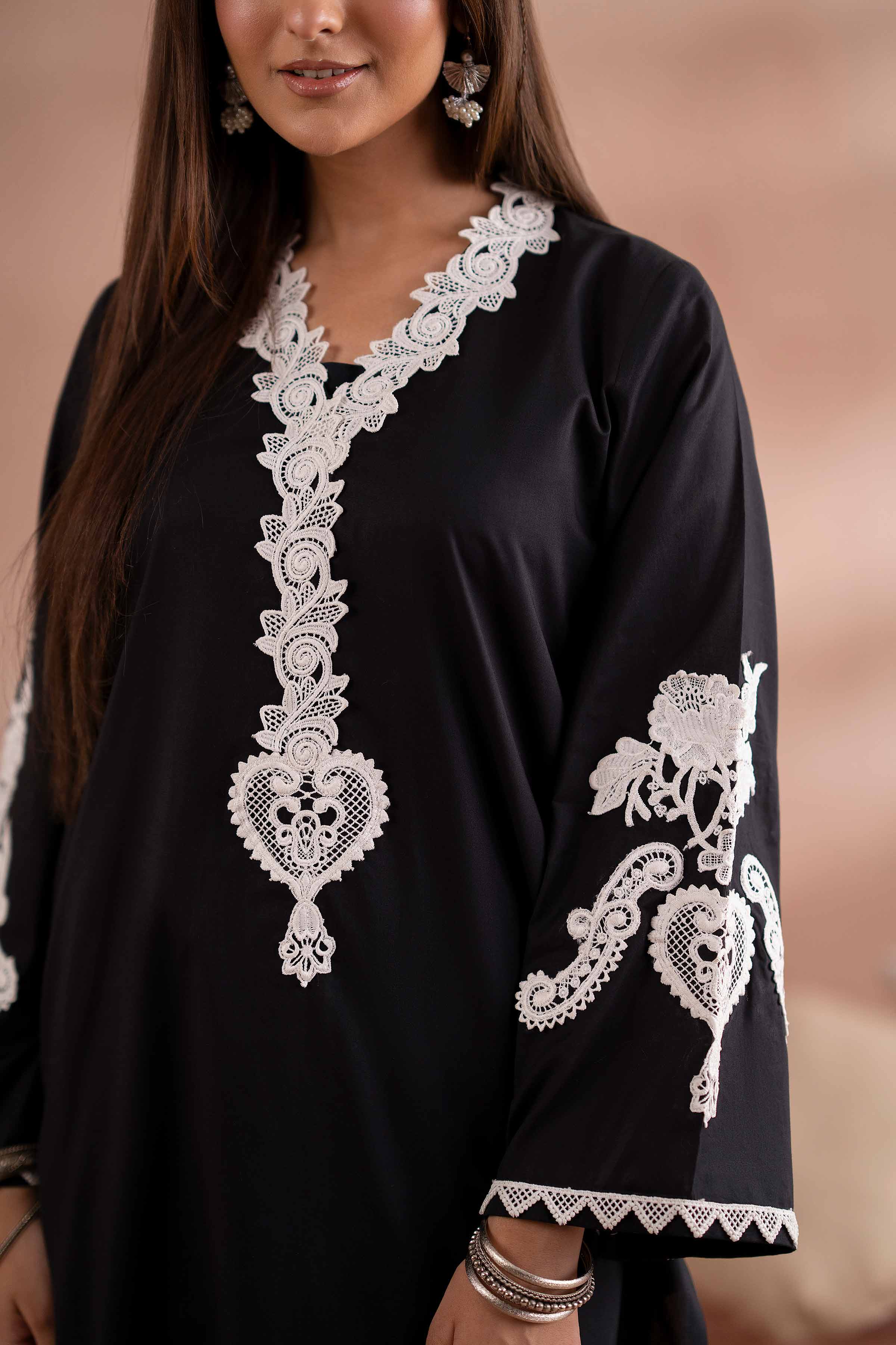 2 Piece - Embroidered Suit - PS25-114 - Image 5