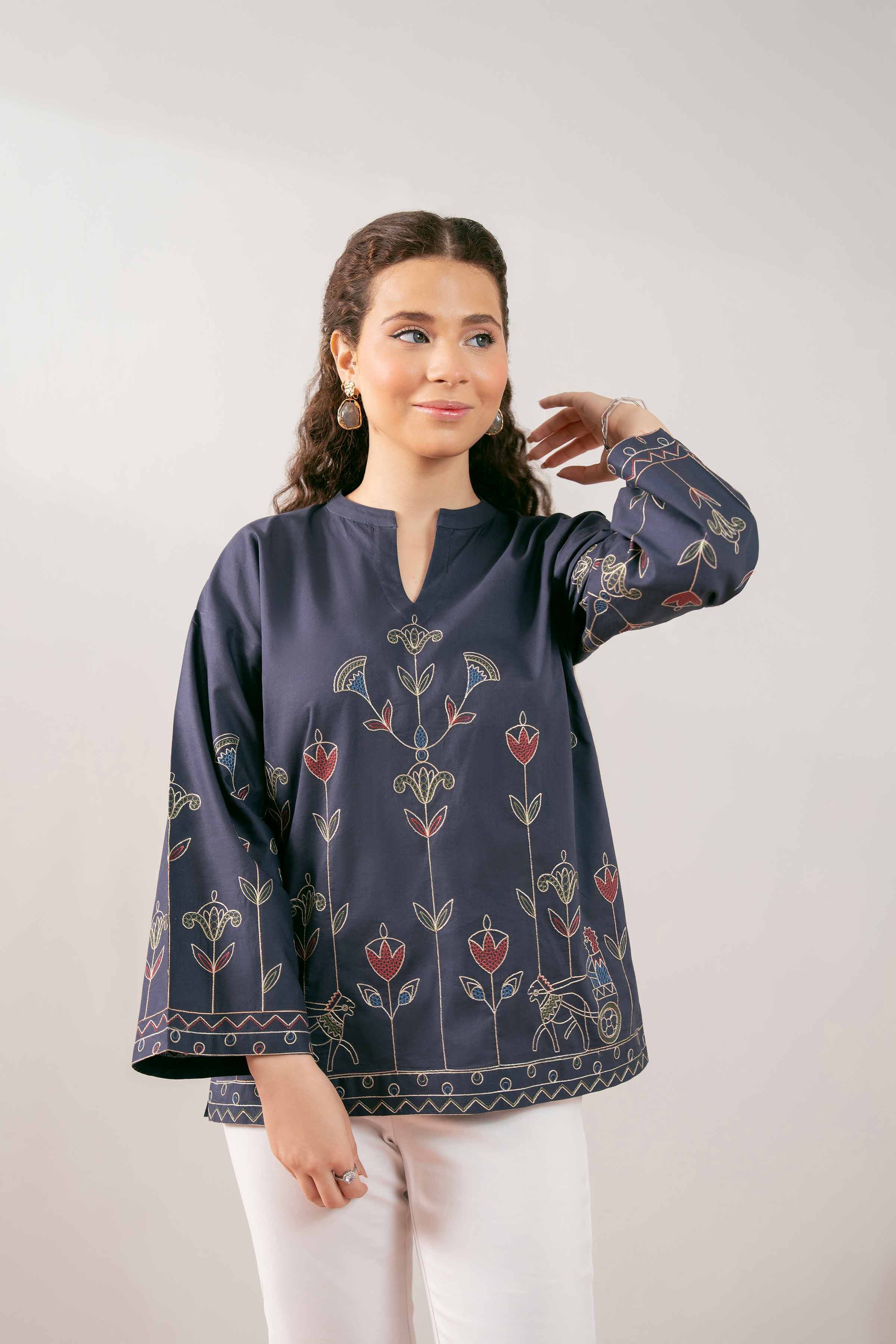 Embroidered Tunic - PS25-183 - Image 5