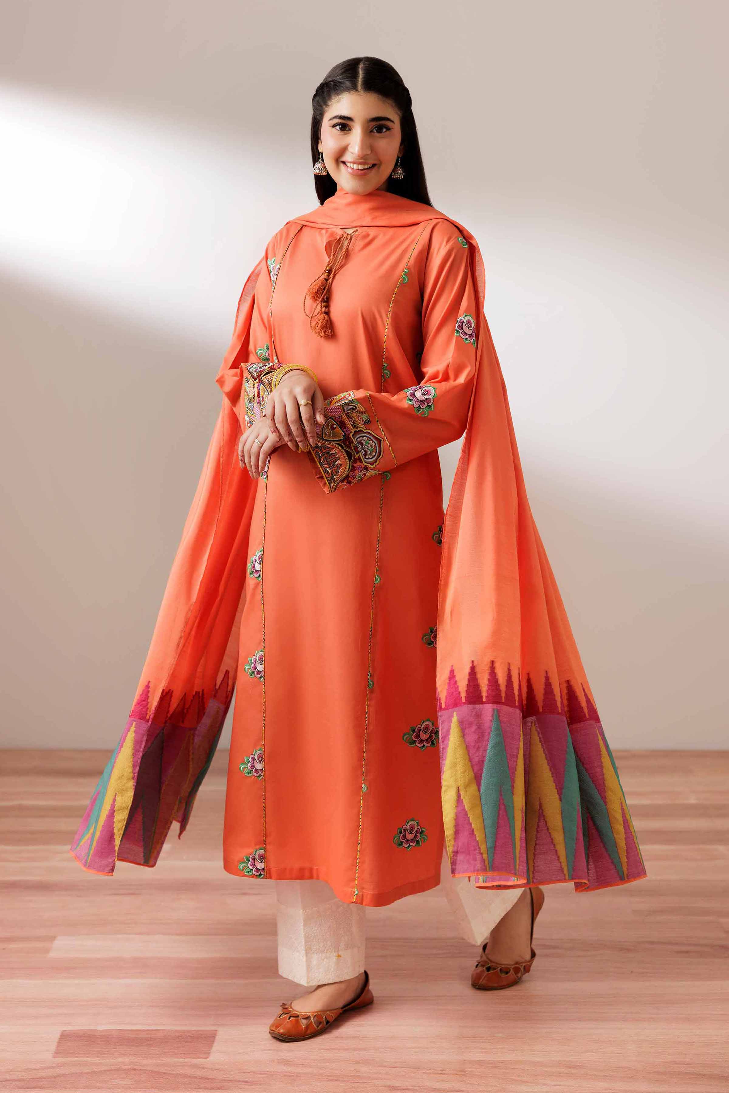2 Piece - Embroidered Suit - PS25-199 - Image 2