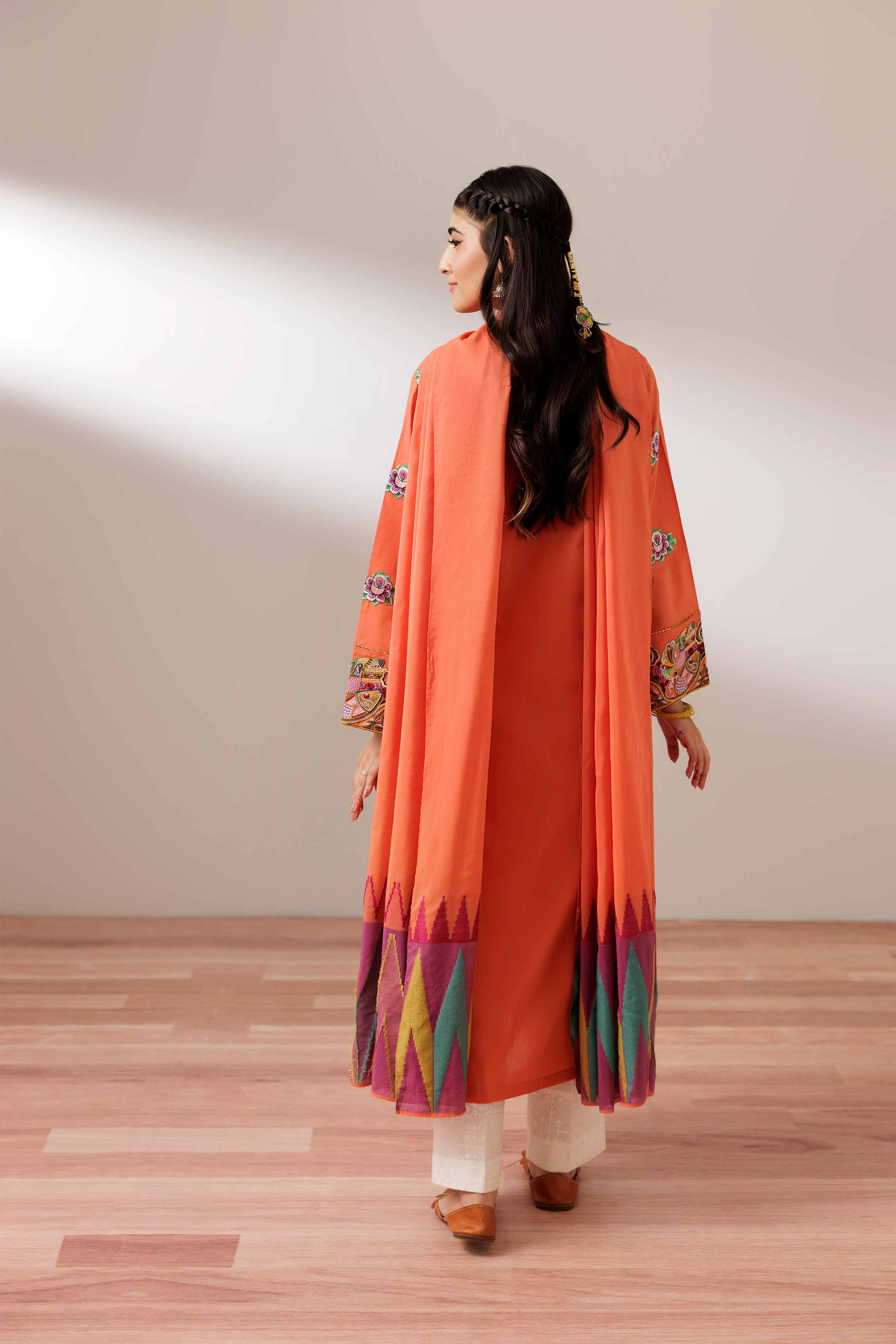 2 Piece - Embroidered Suit - PS25-199 - Image 3