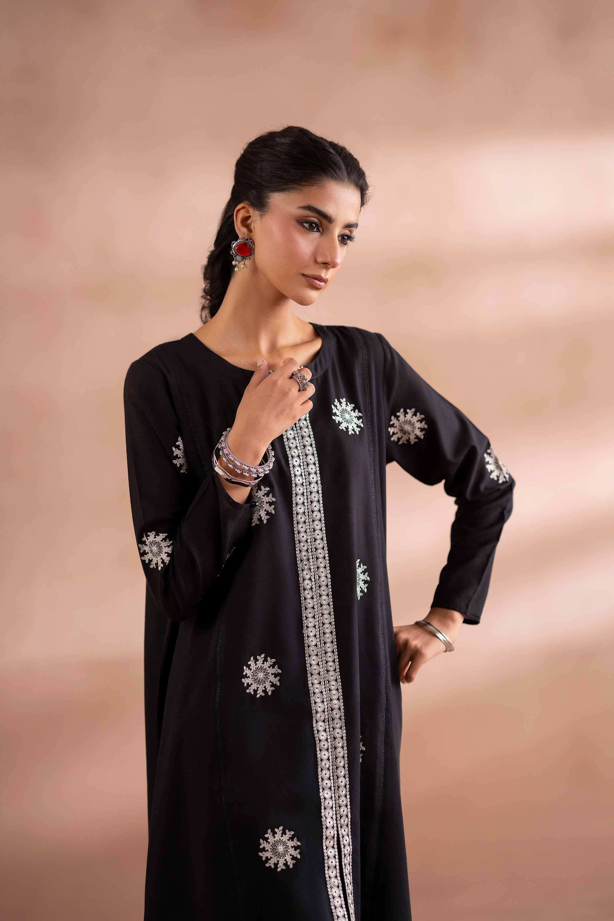 2 Piece - Embroidered Suit - PS25-206 - Image 6