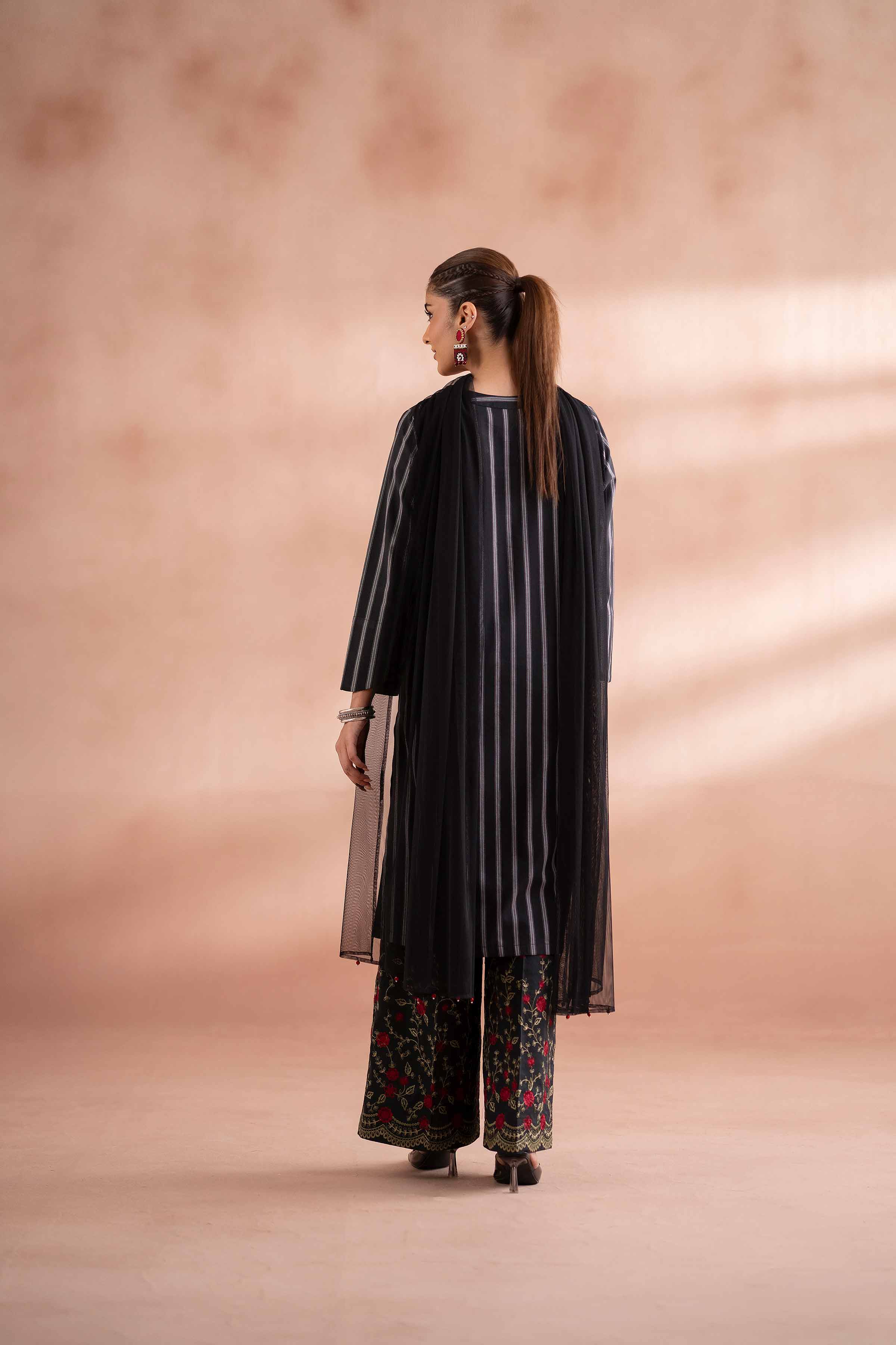 3 Piece - Embroidered Suit - PS25-214 - Image 4