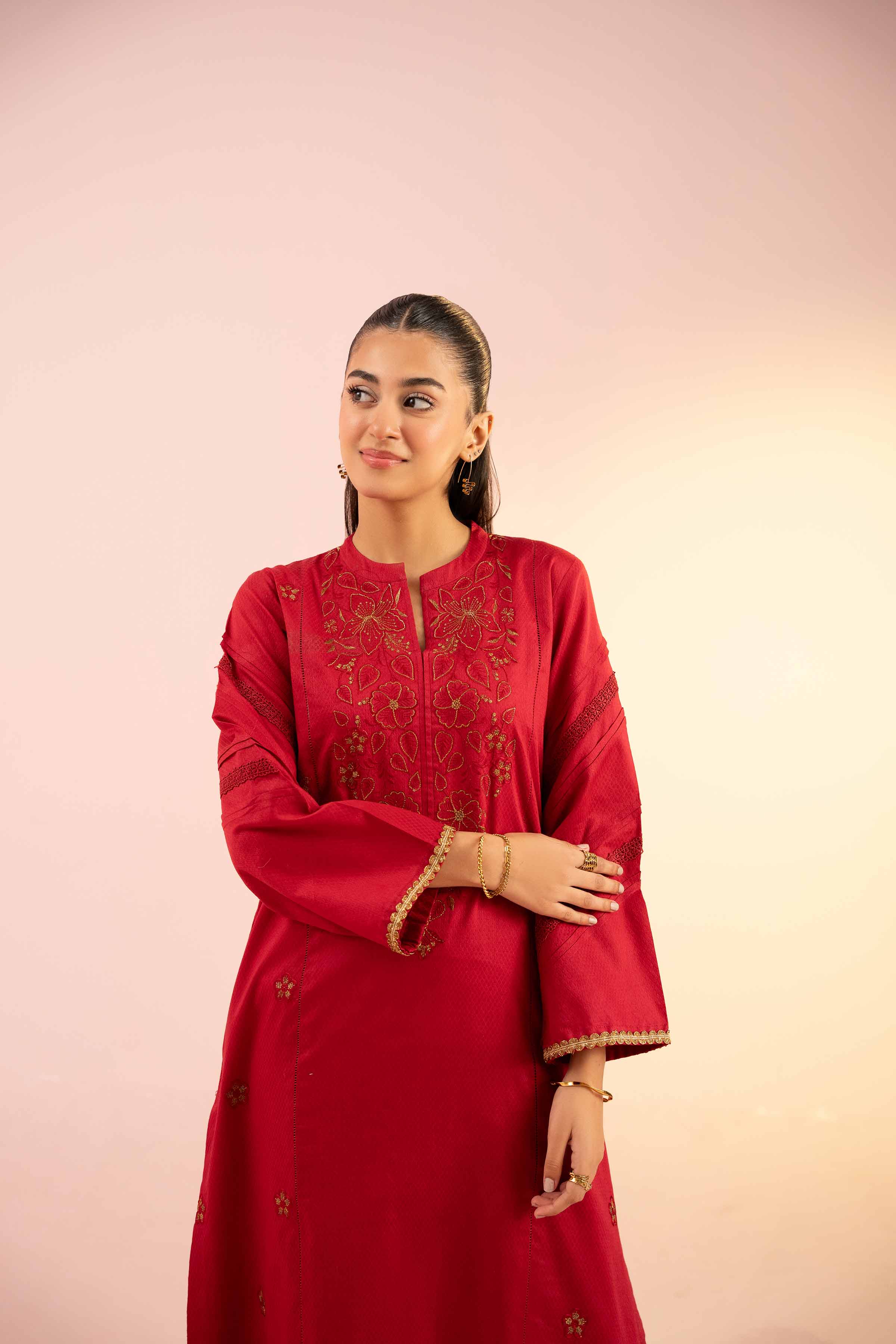 2 Piece - Embroidered Suit - PS25-24 - Image 6