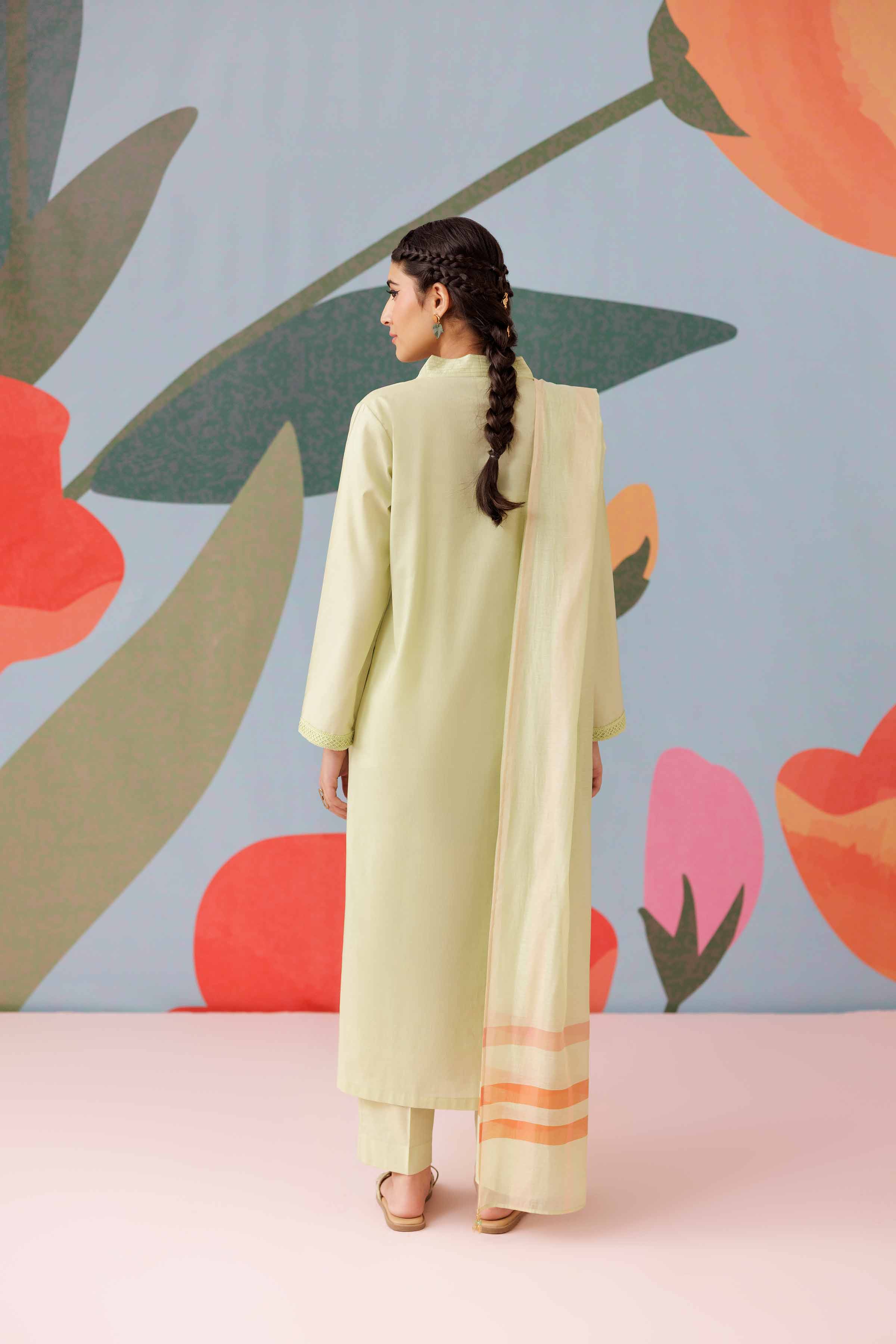 3 Piece - Embroidered Suit - PS25-259 - Image 3