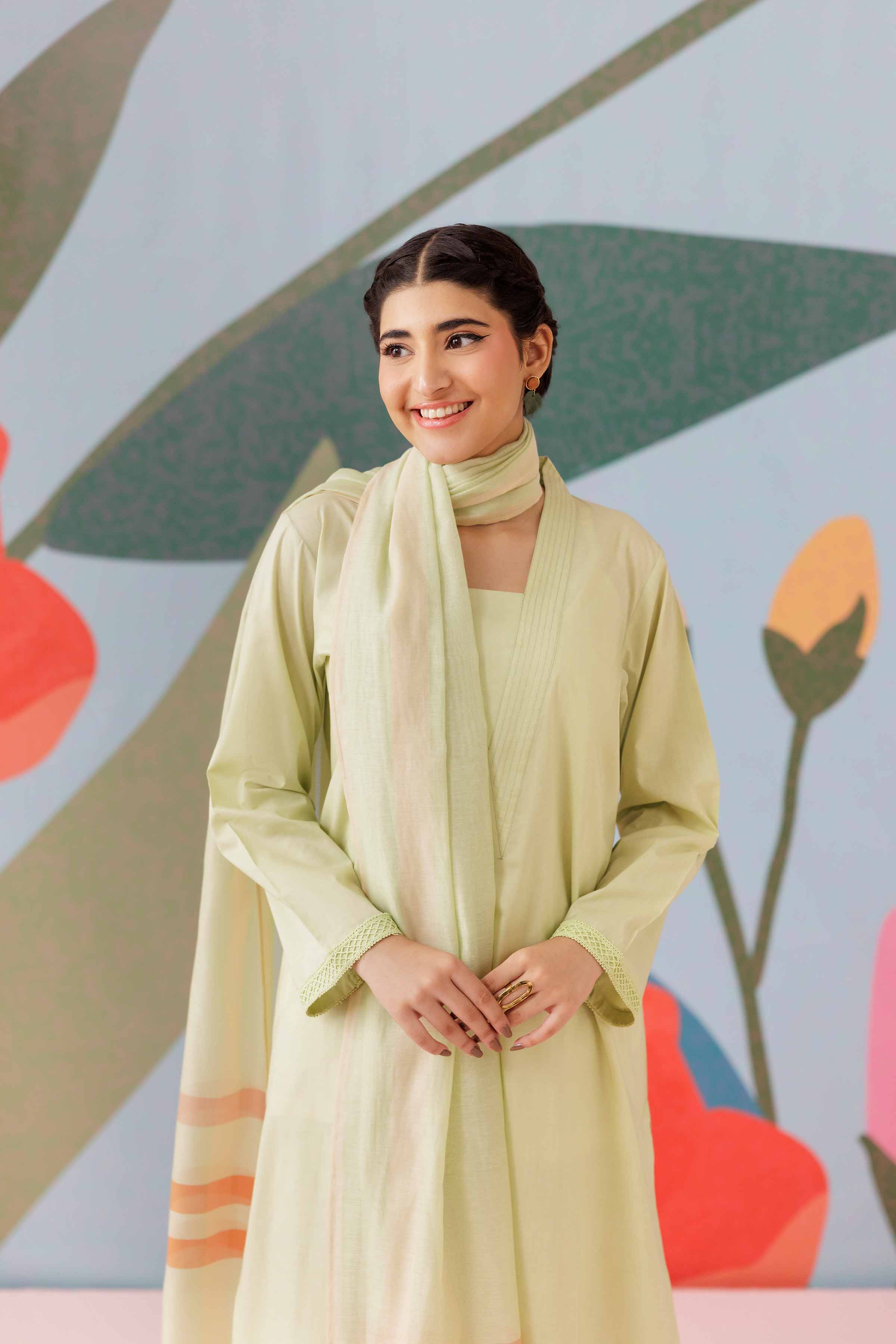 3 Piece - Embroidered Suit - PS25-259 - Image 5