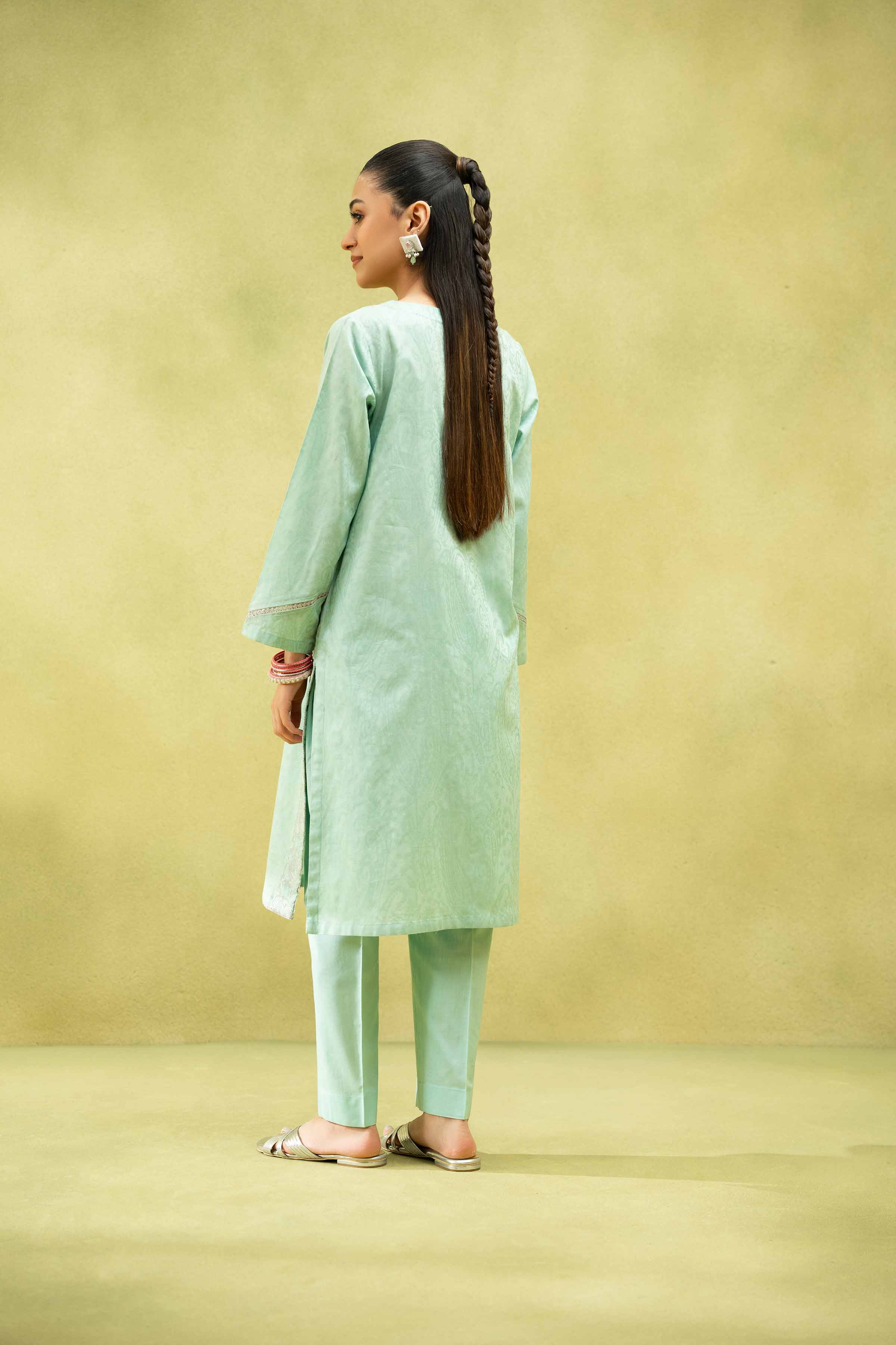 2 Piece - Embroidered Suit - PS25-34 - Image 3