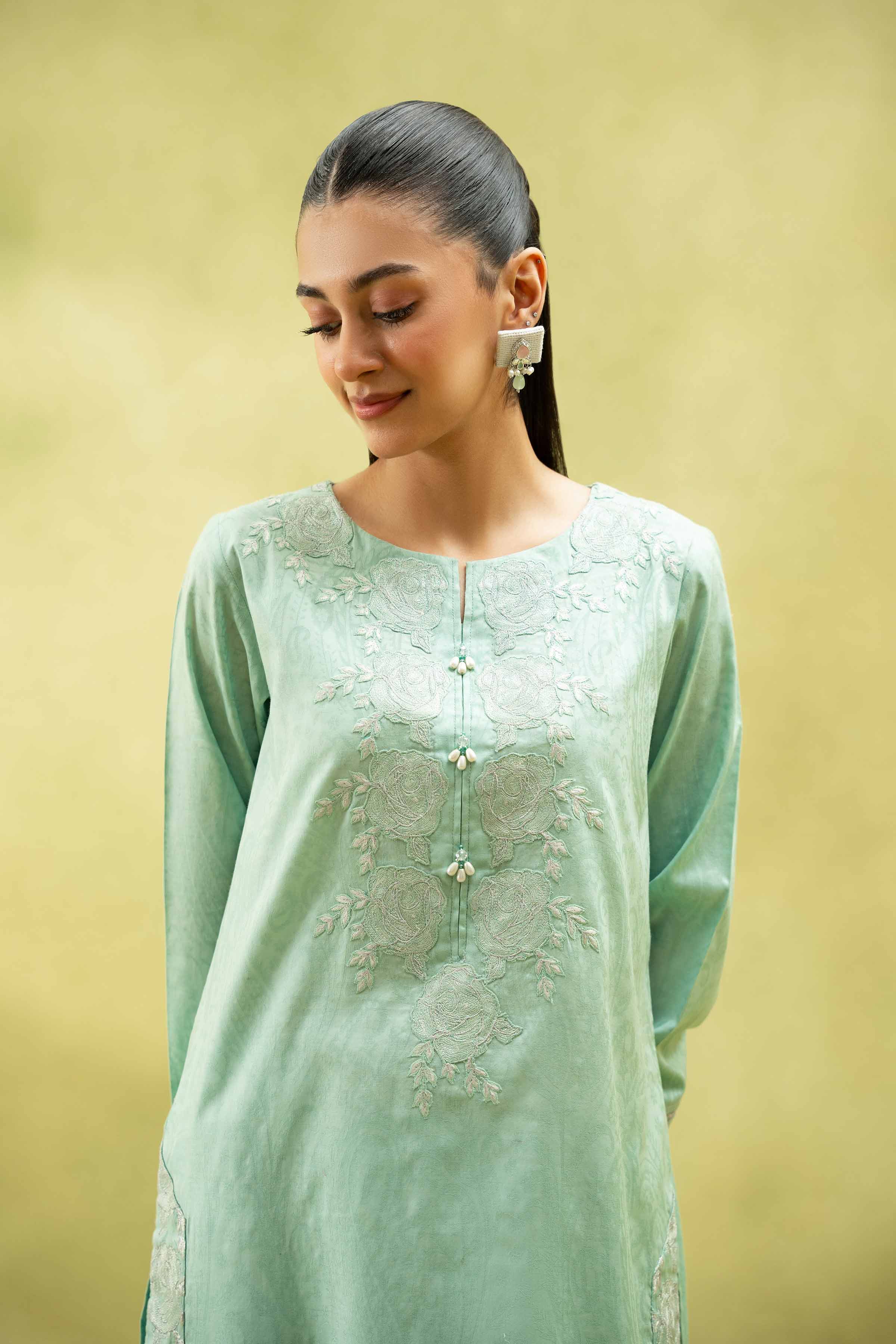 2 Piece - Embroidered Suit - PS25-34 - Image 5
