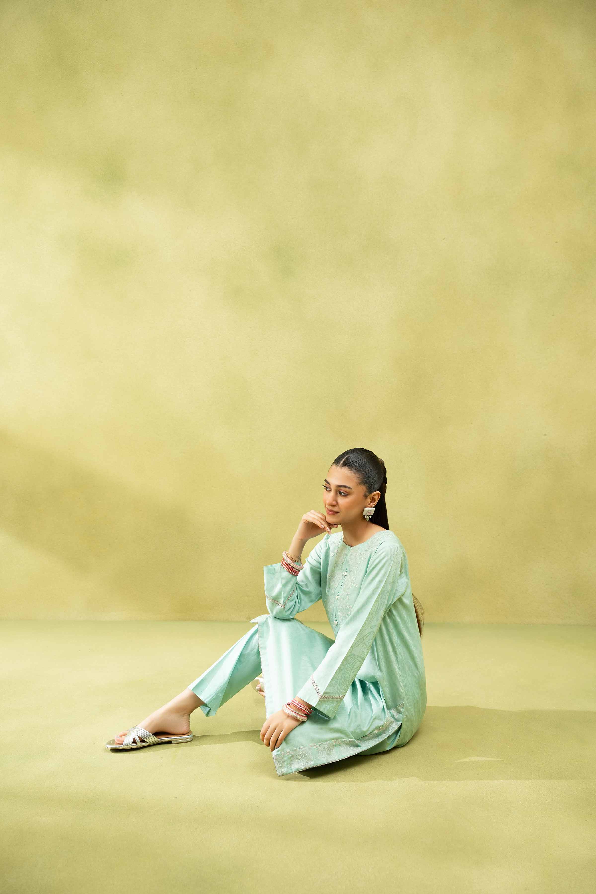 2 Piece - Embroidered Suit - PS25-34 - Image 6