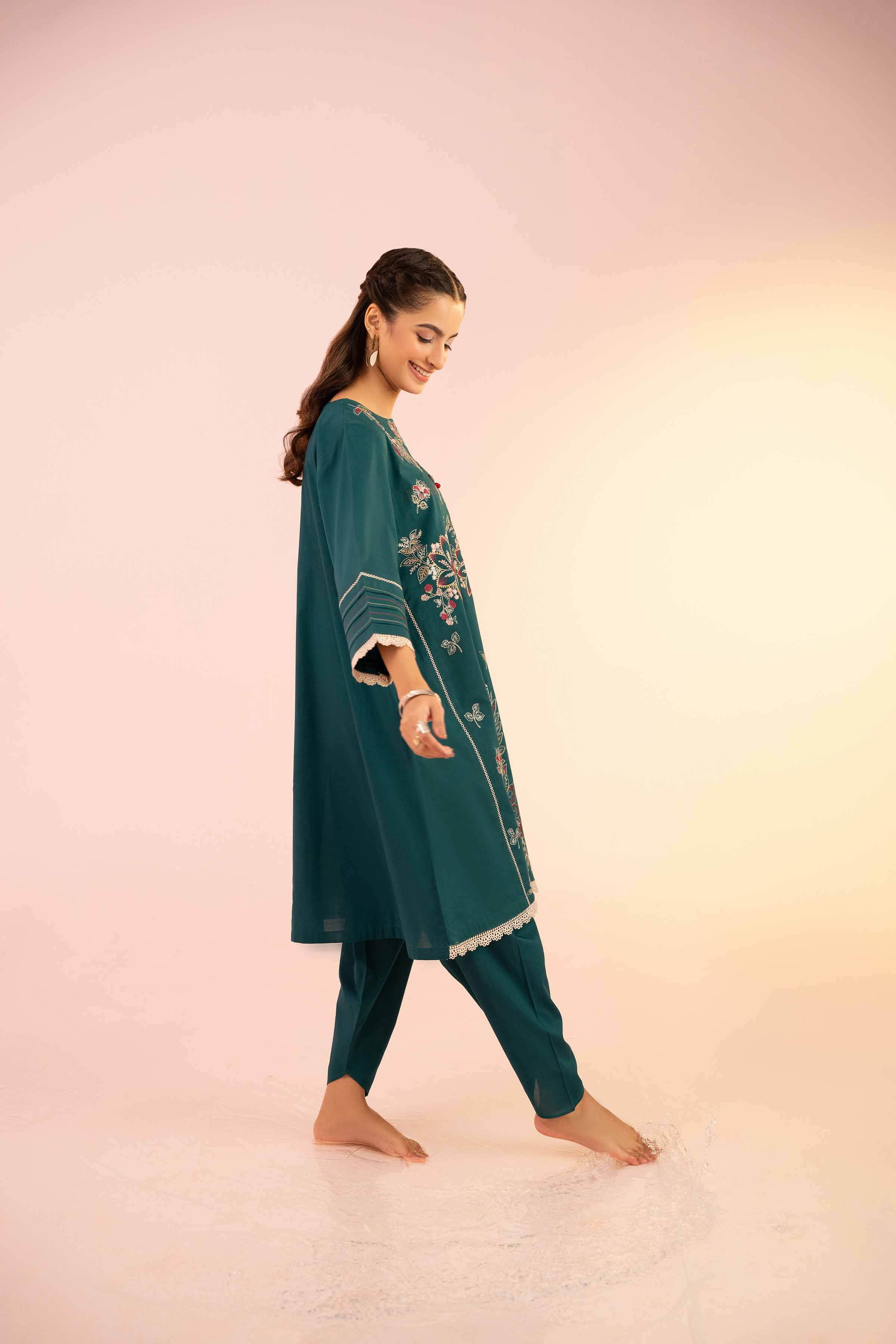 2 Piece - Embroidered Suit - PS25-39 - Image 6