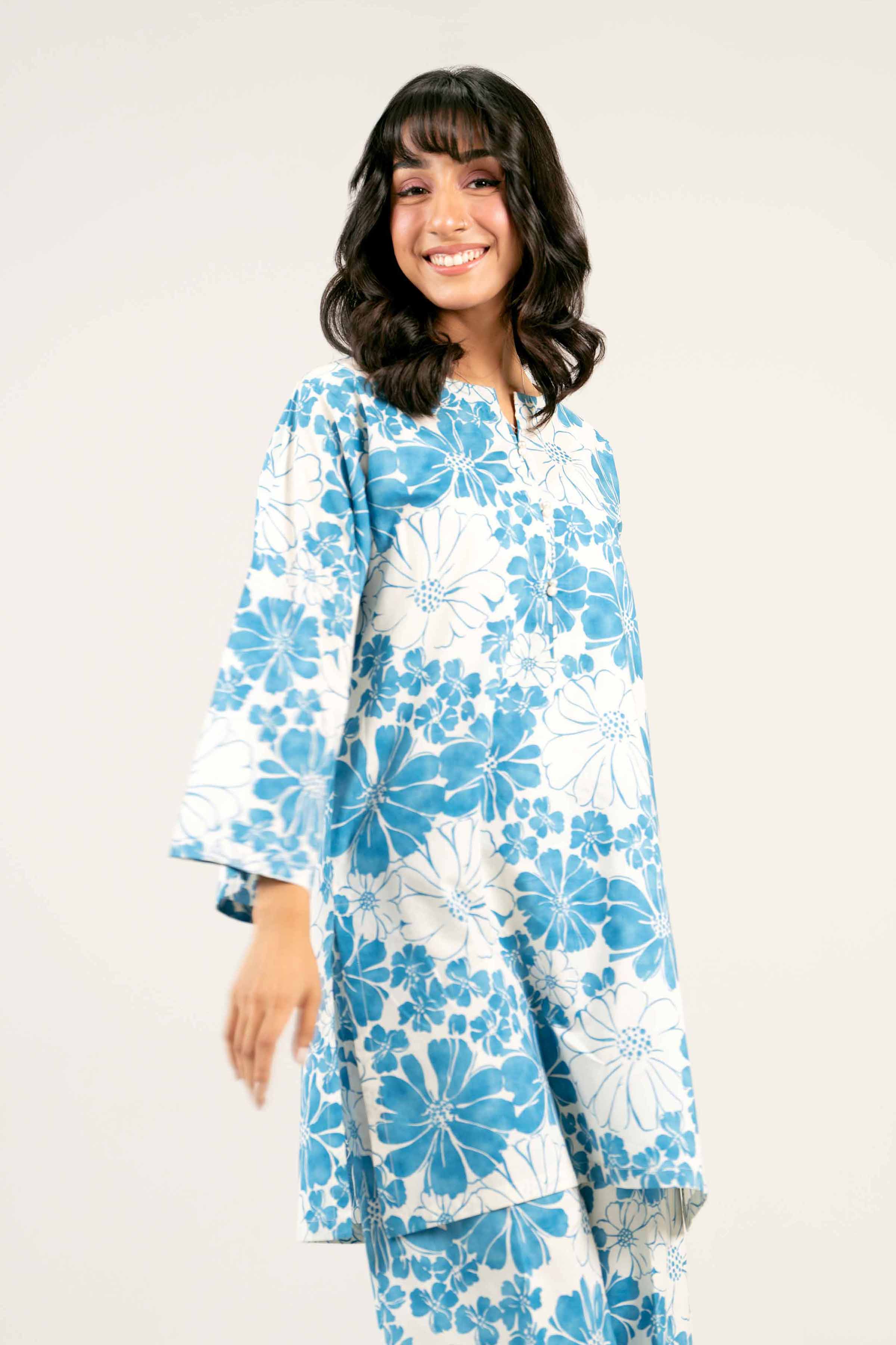 2 Piece - Printed Embroidered Suit - PS25-40 - Image 2