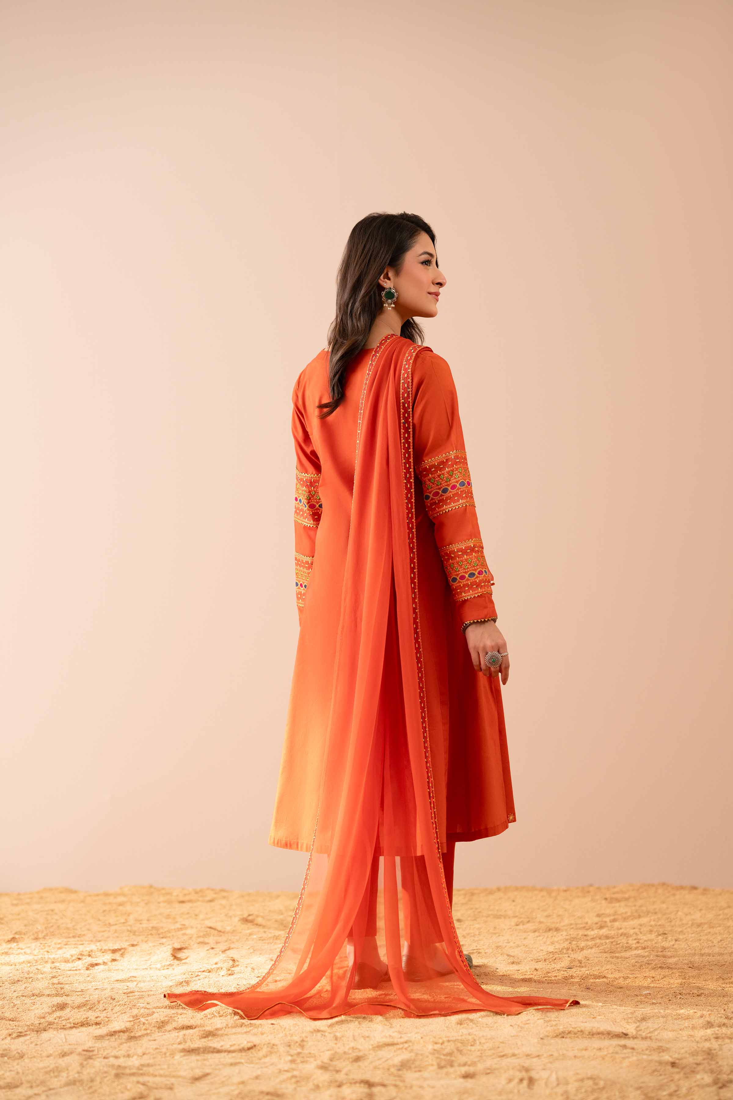3 Piece - Embroidered Suit - PS25-42 - Image 3