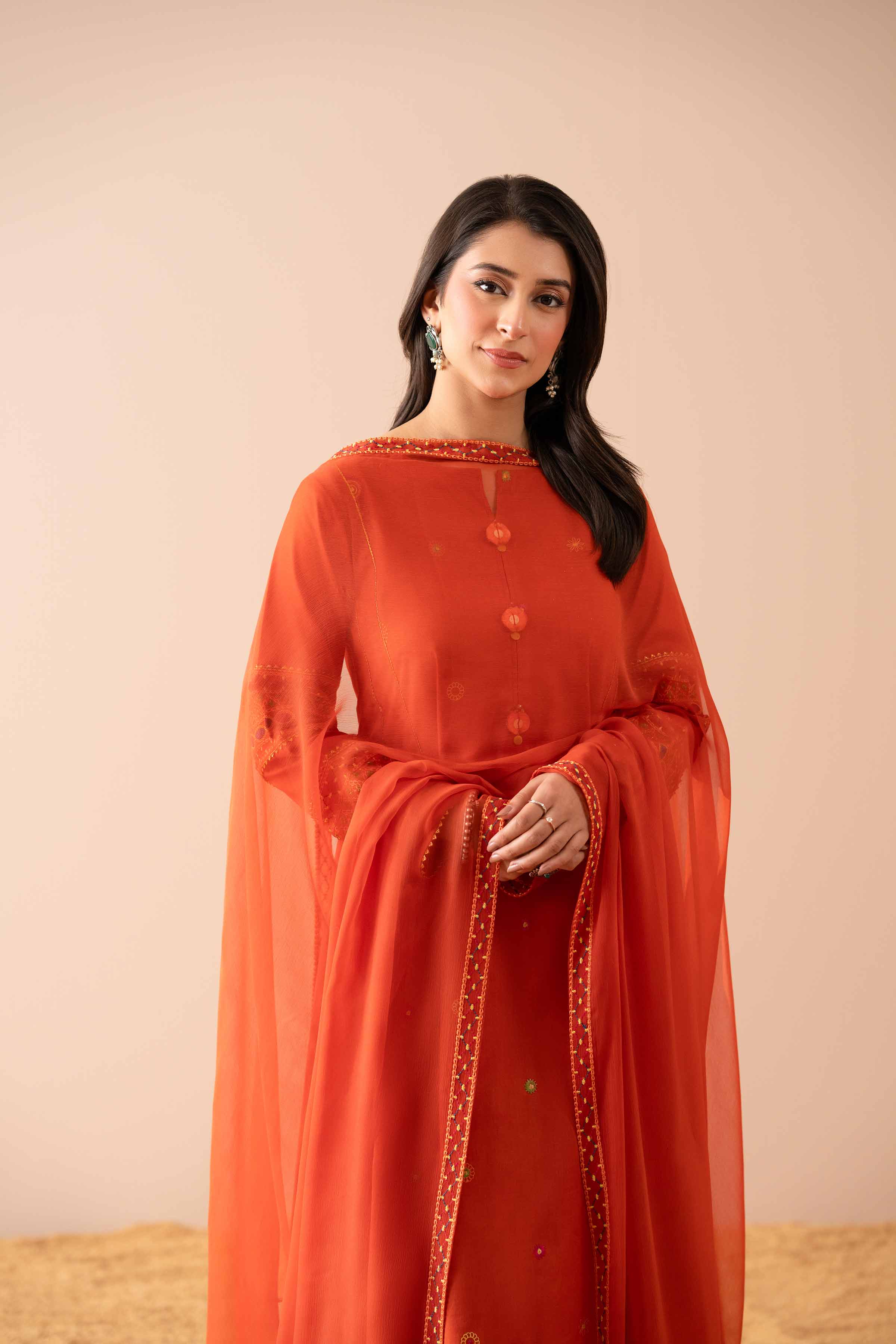 3 Piece - Embroidered Suit - PS25-42 - Image 5
