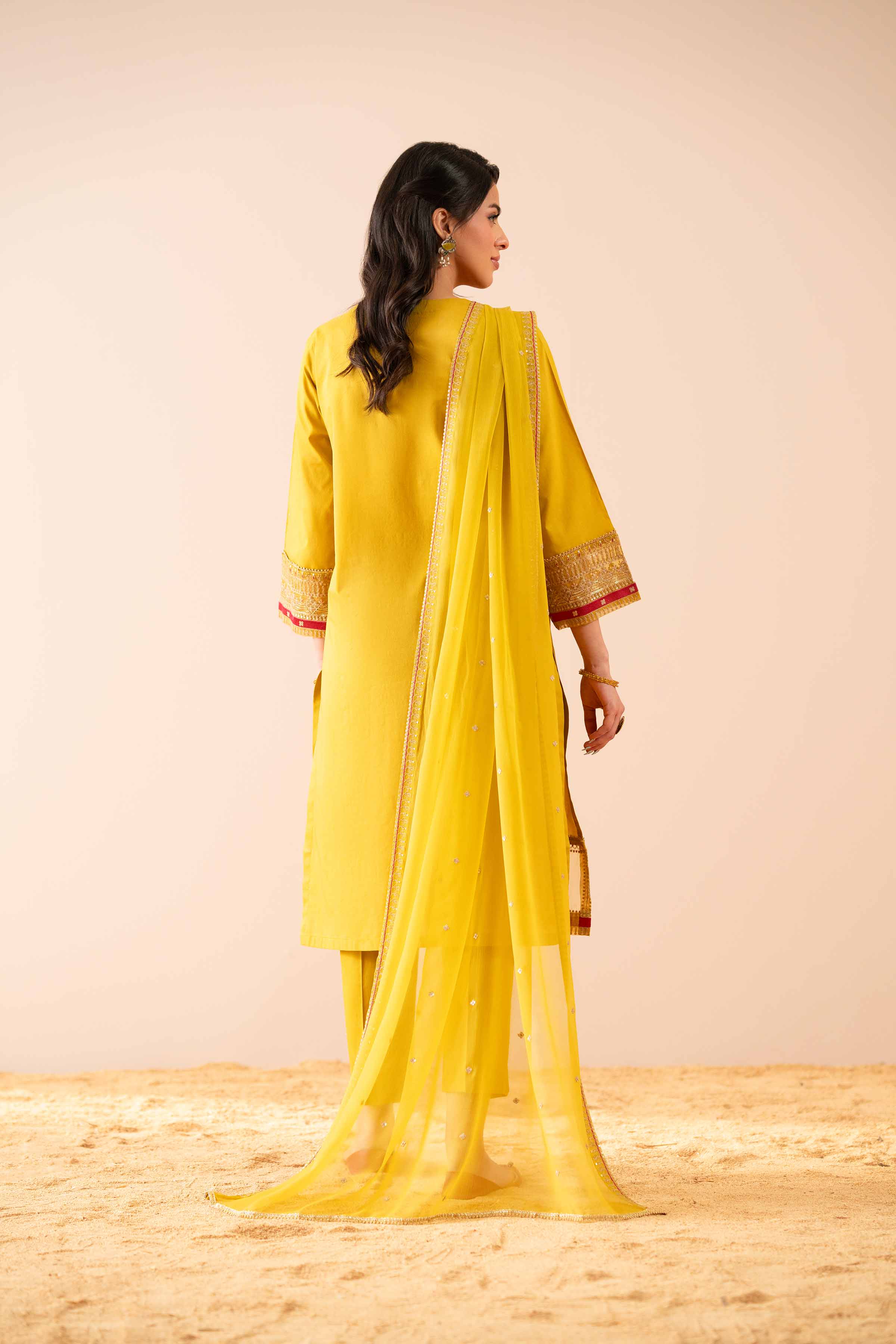 3 Piece - Embroidered Suit - PS25-50 - Image 3