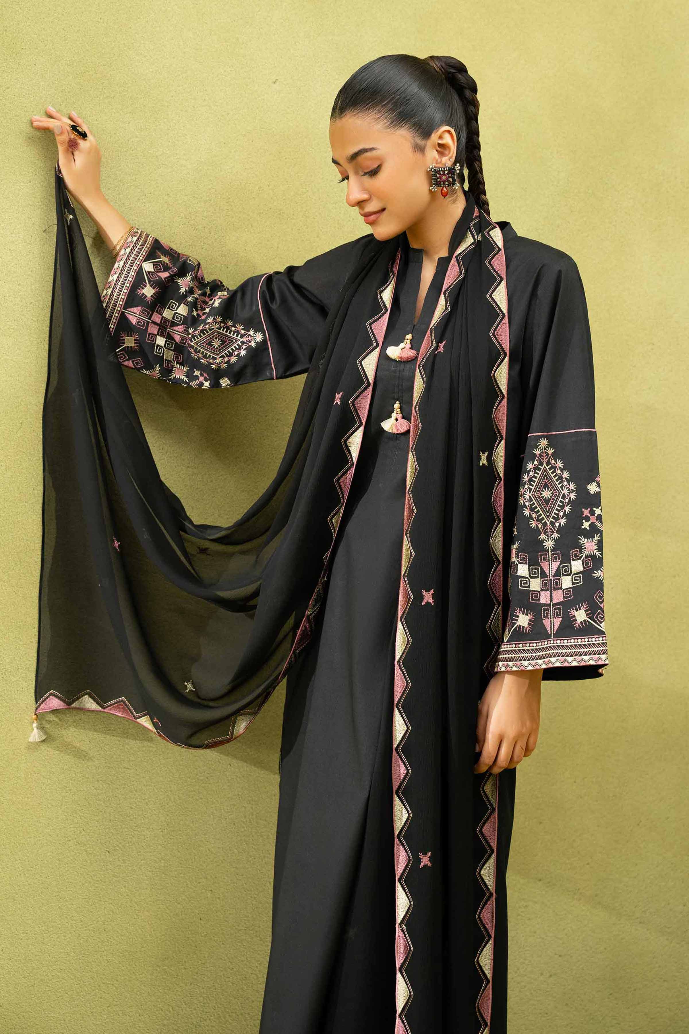 3 Piece - Embroidered Suit - PS25-55 - Image 2