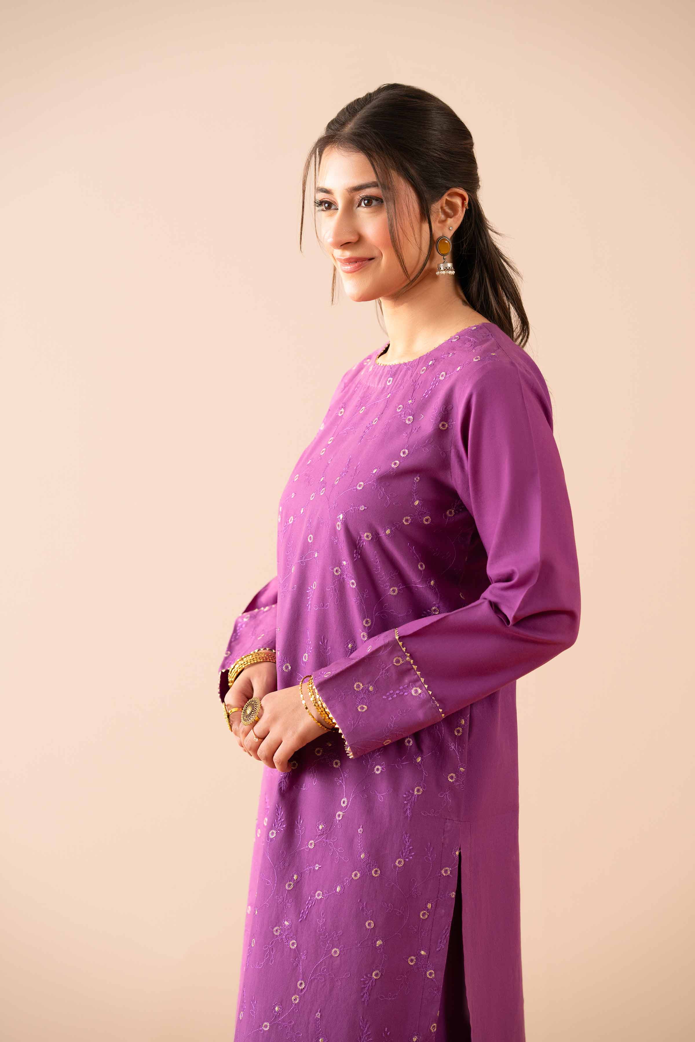 2 Piece - Embroidered Suit - PS25-59 - Image 6