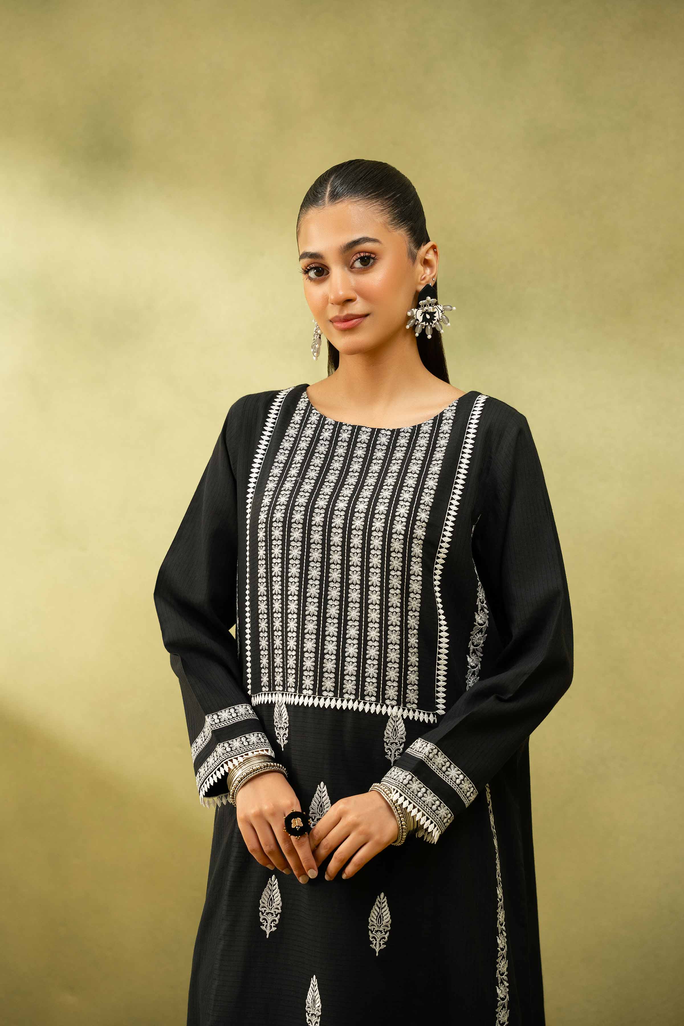 2 Piece - Embroidered Suit - PS25-71 - Image 4