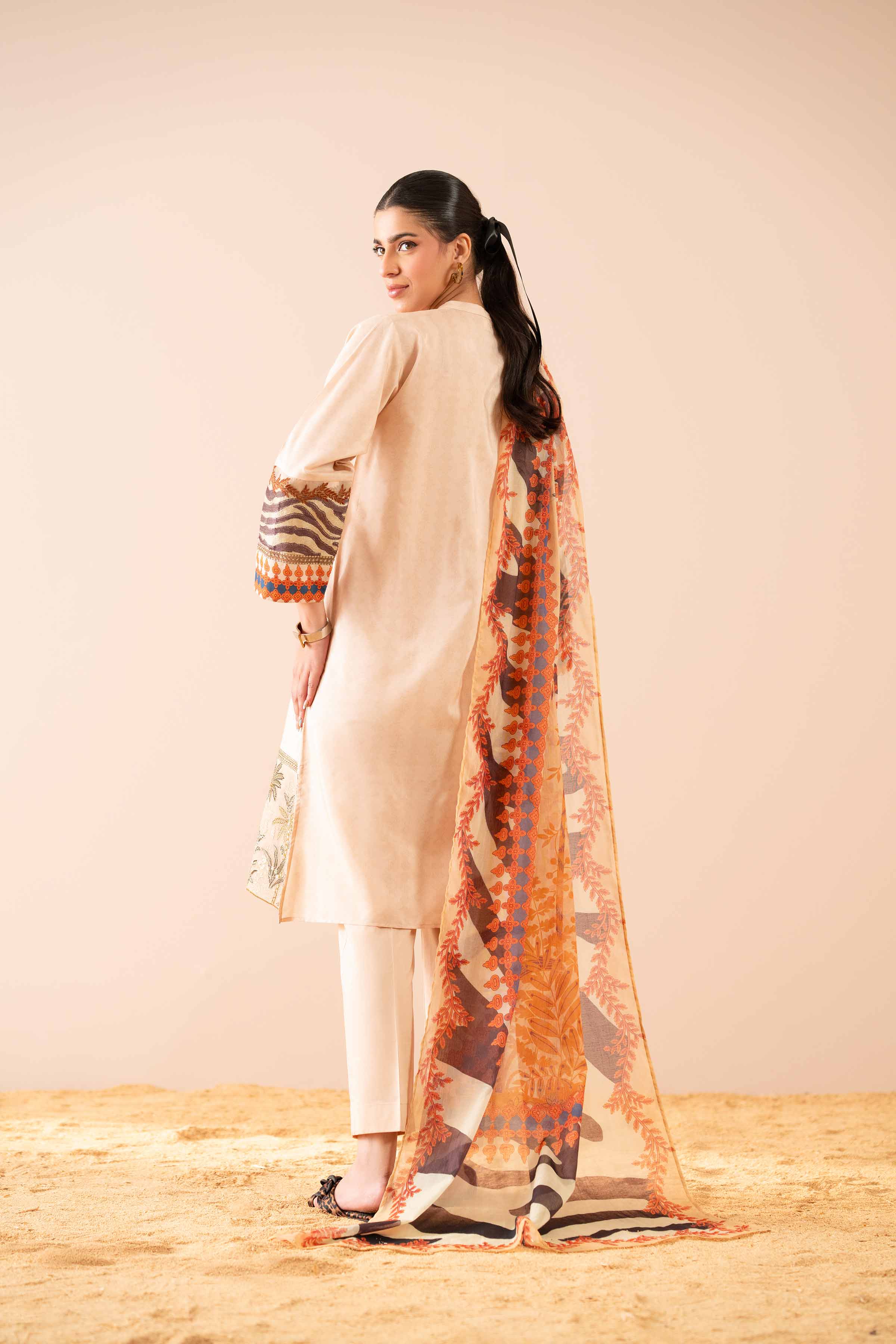 3 Piece - Embroidered Suit - PS25-77 - Image 3