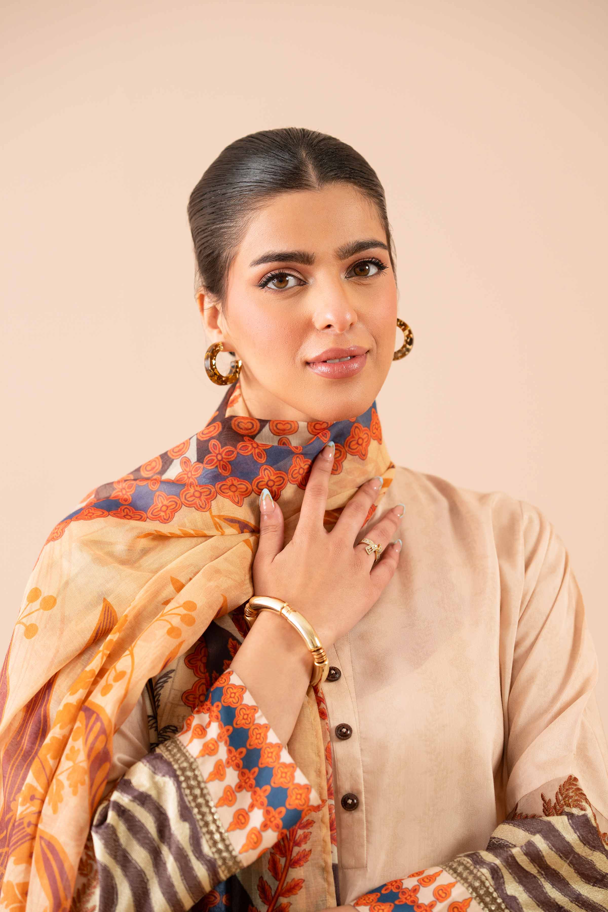 3 Piece - Embroidered Suit - PS25-77 - Image 6