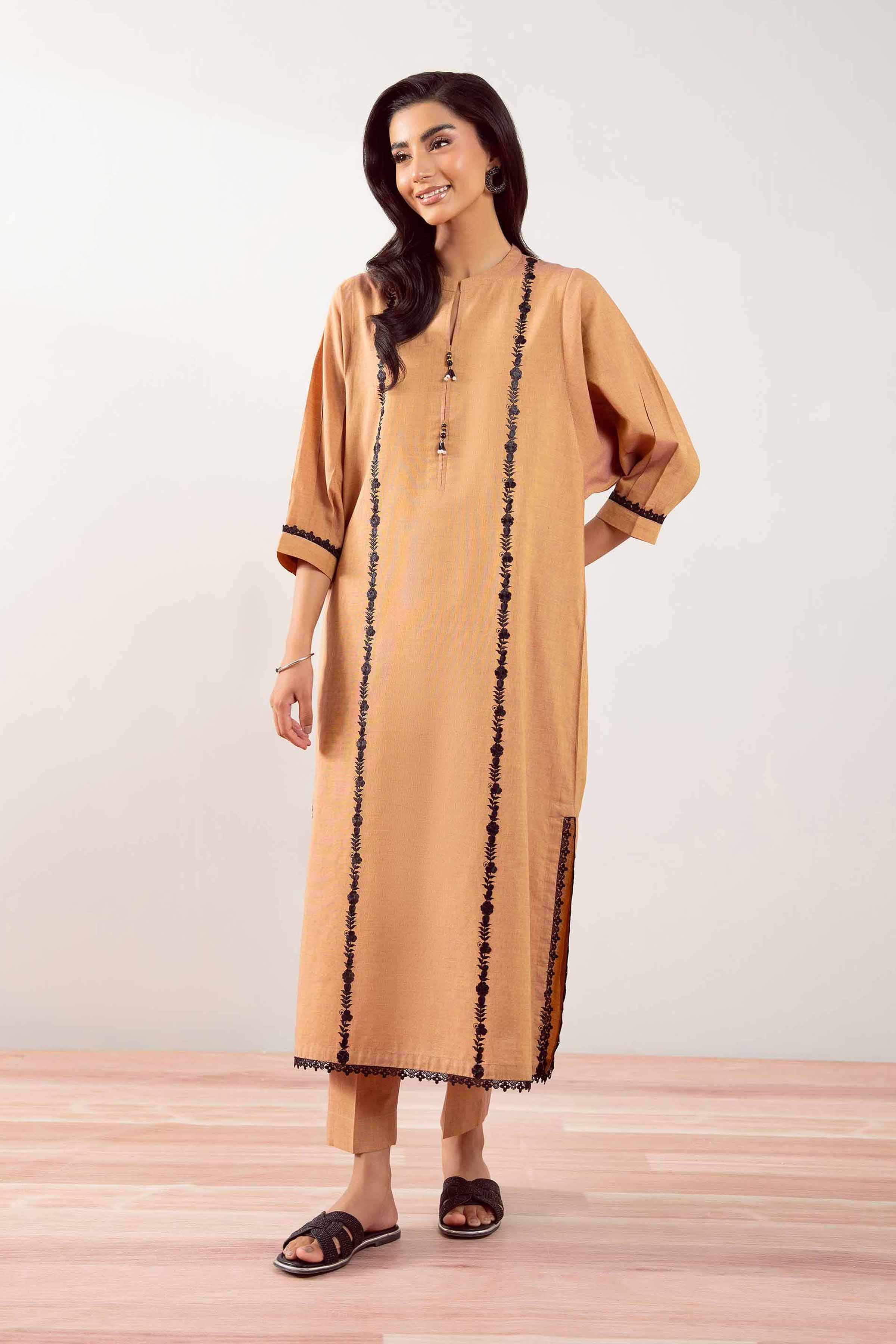 2 Piece - Embroidered Suit - PS25-81 - Image 7