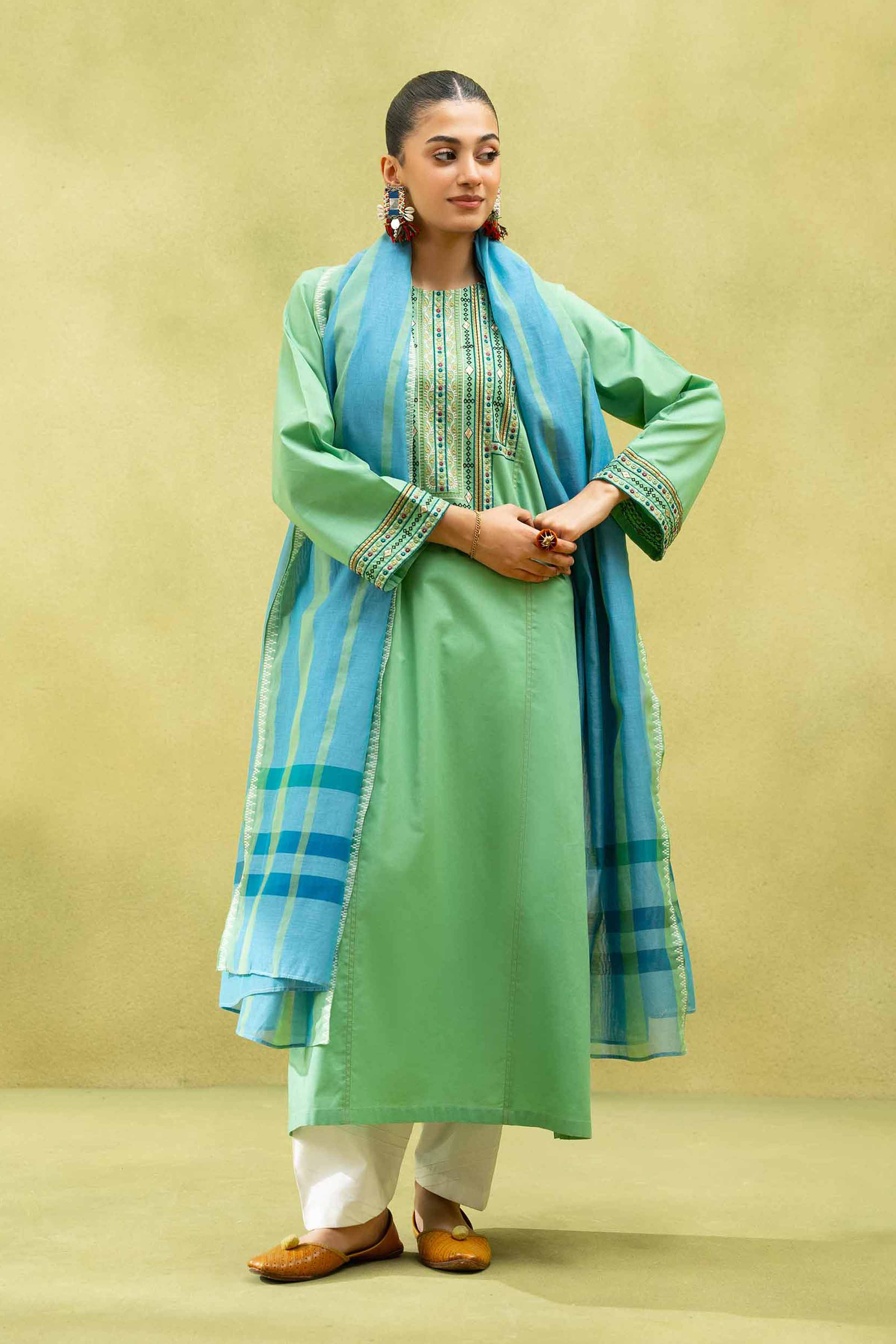 2 Piece - Embroidered Suit - PS25-92 - Image 2