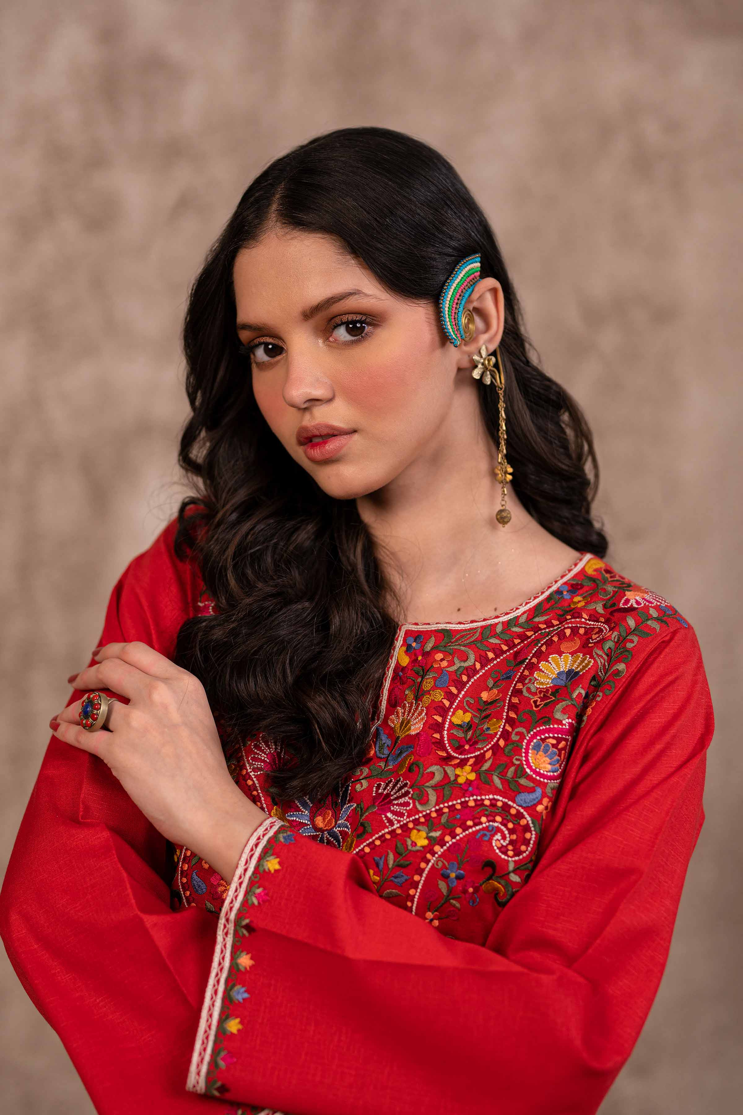 Embroidered Kurta - PW23-09 - Image 4