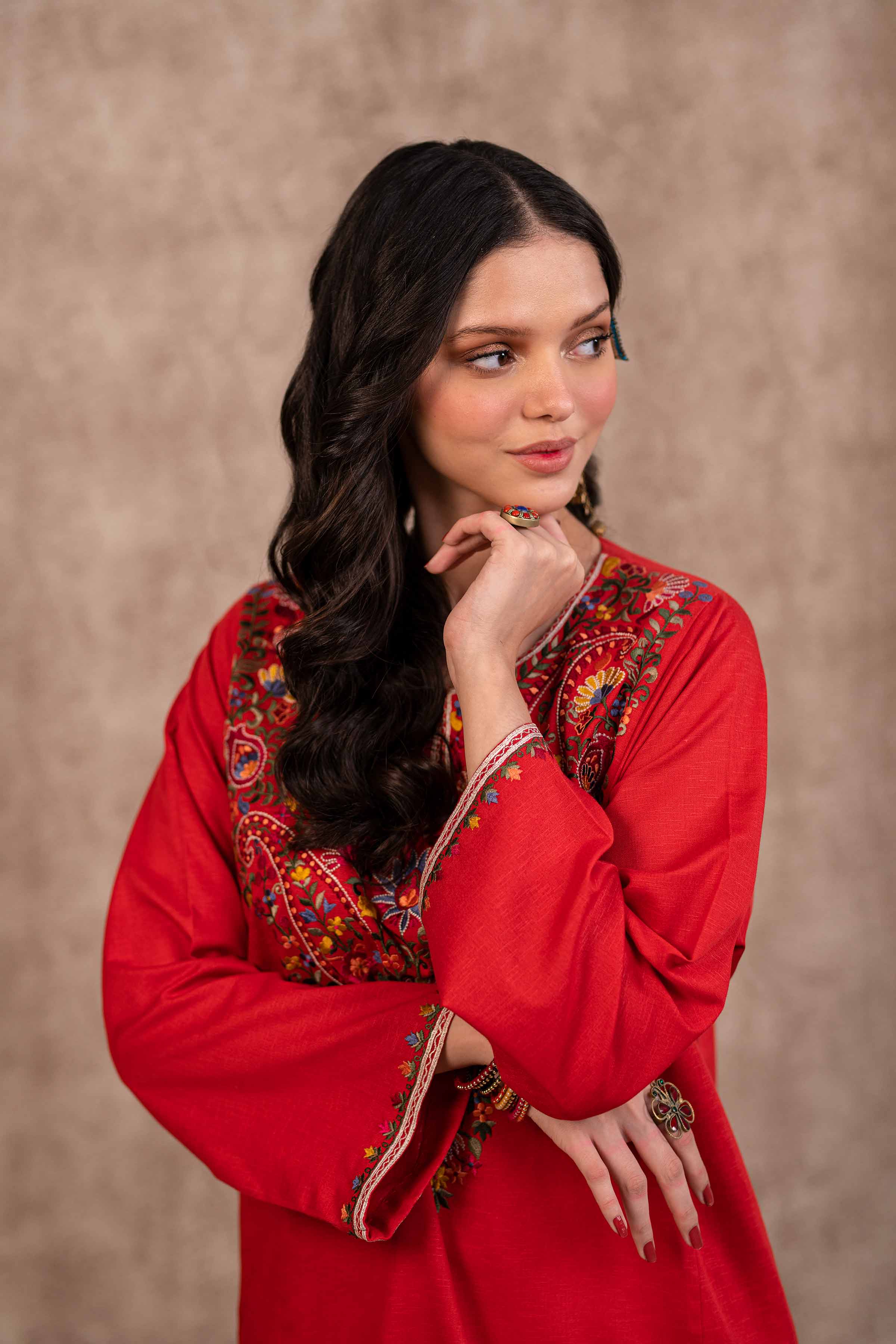 Embroidered Kurta - PW23-09 - Image 5