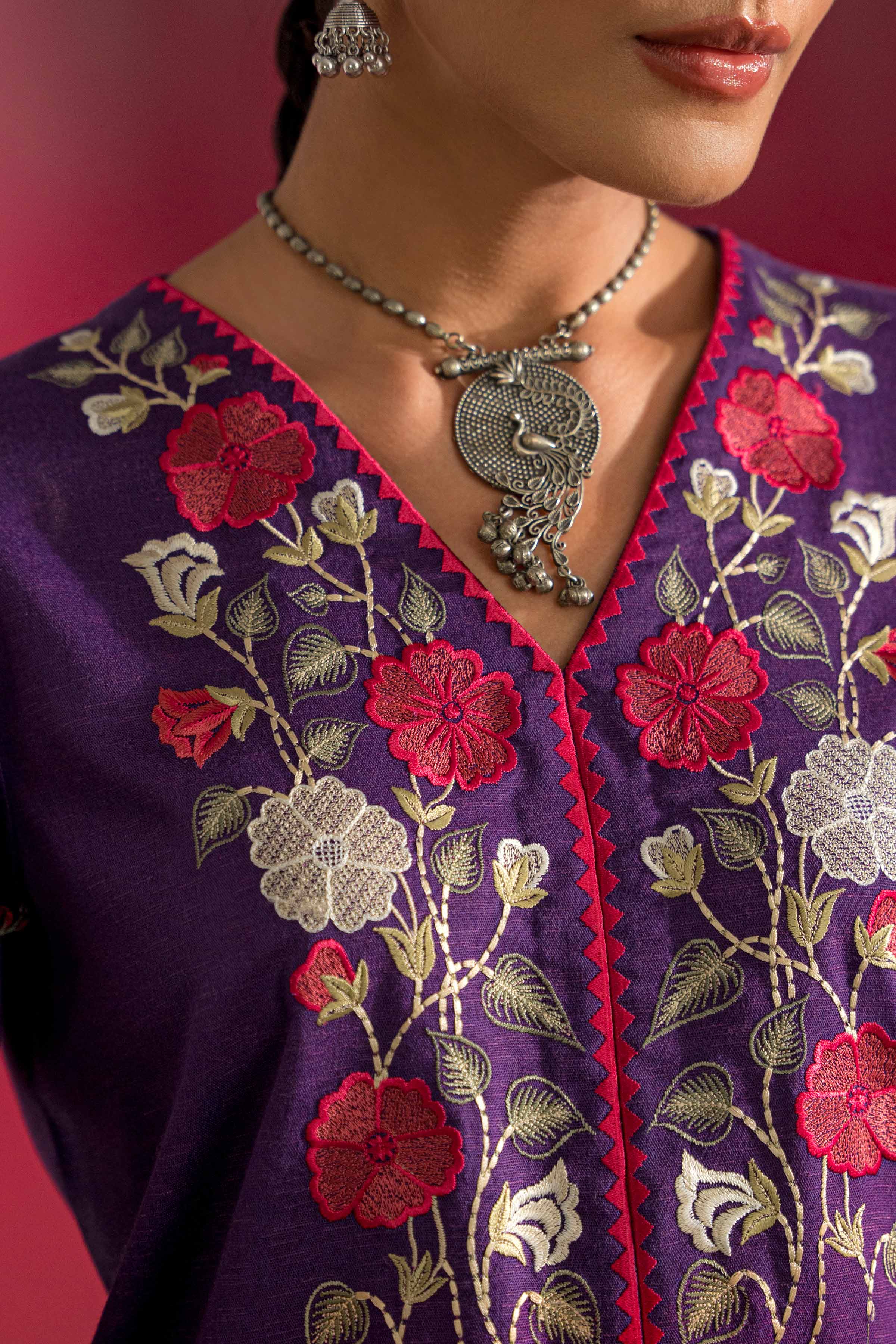 2 Piece - Embroidered Suit - PW23-12 - Image 4
