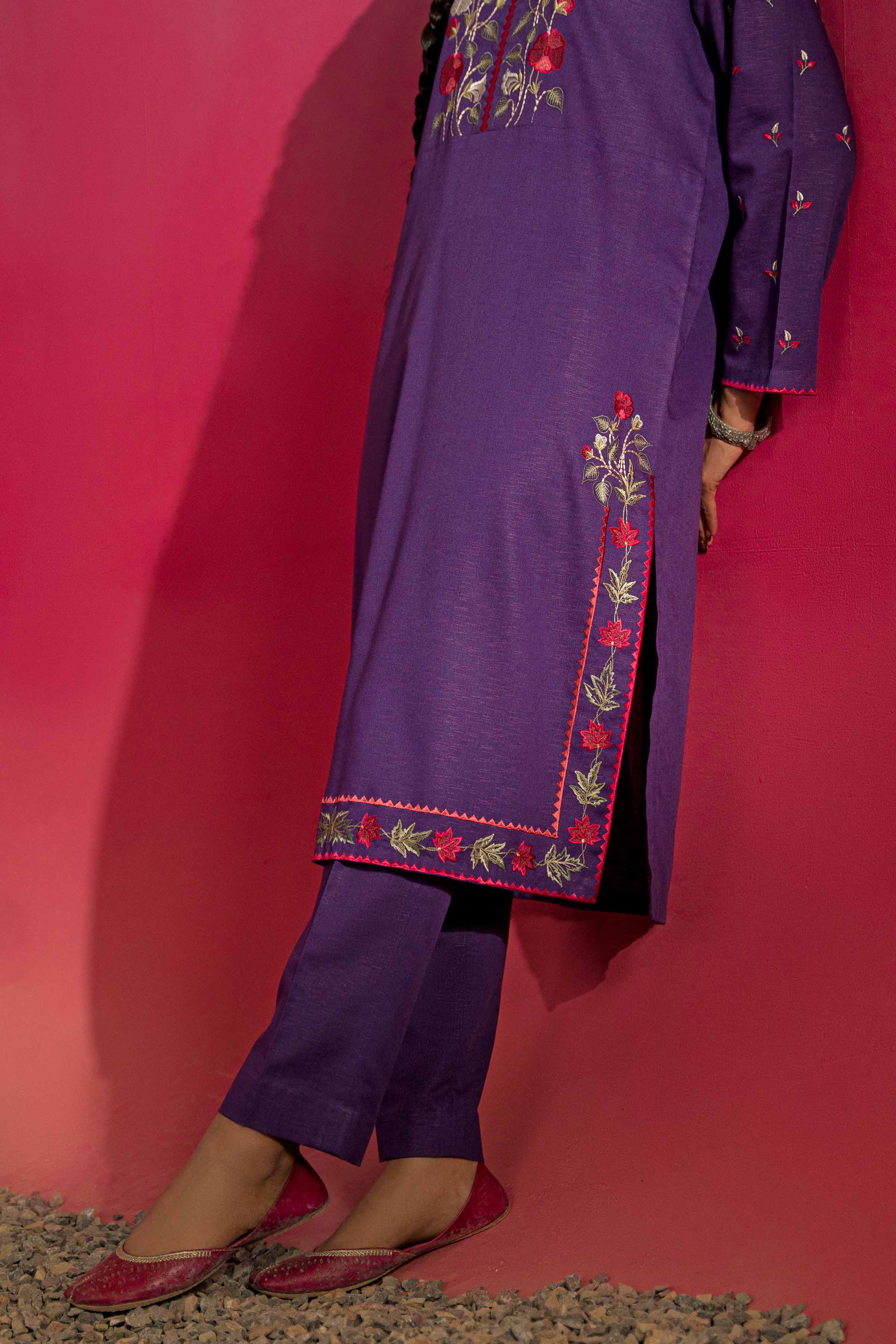 2 Piece - Embroidered Suit - PW23-12 - Image 5