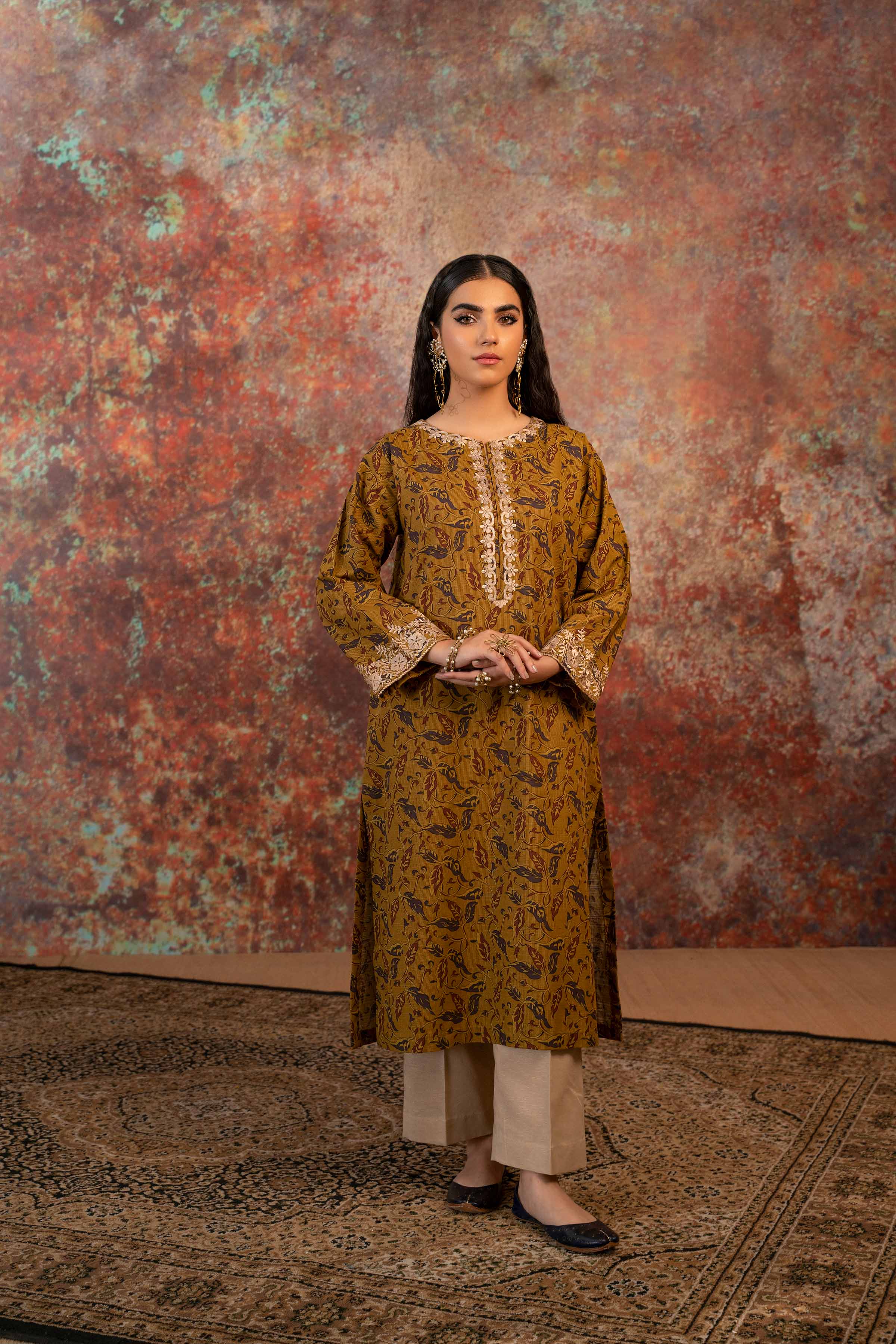 Printed Embroidered Shirt - PW23-133