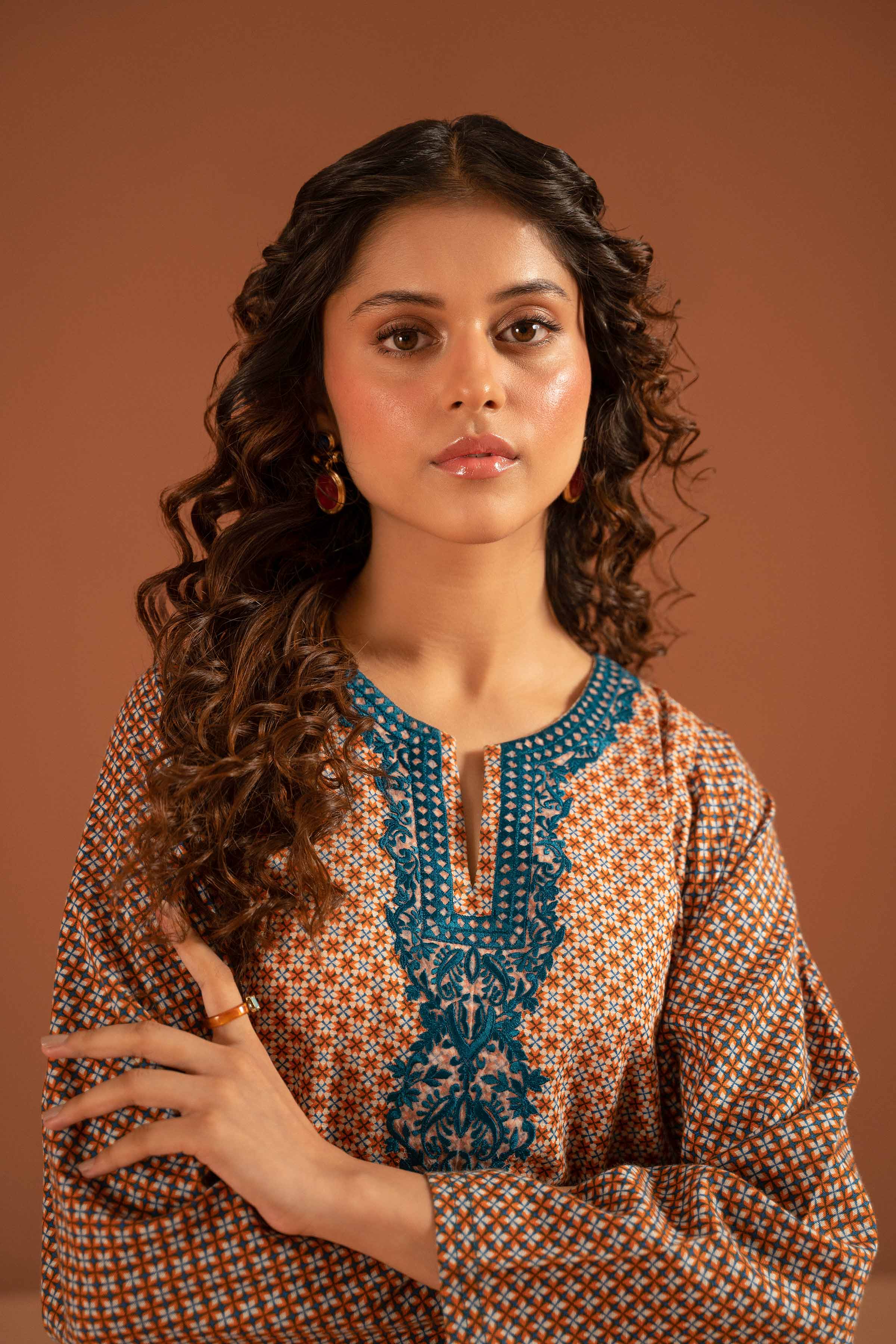 Printed Embroidered Shirt - PW23-168 - Image 3