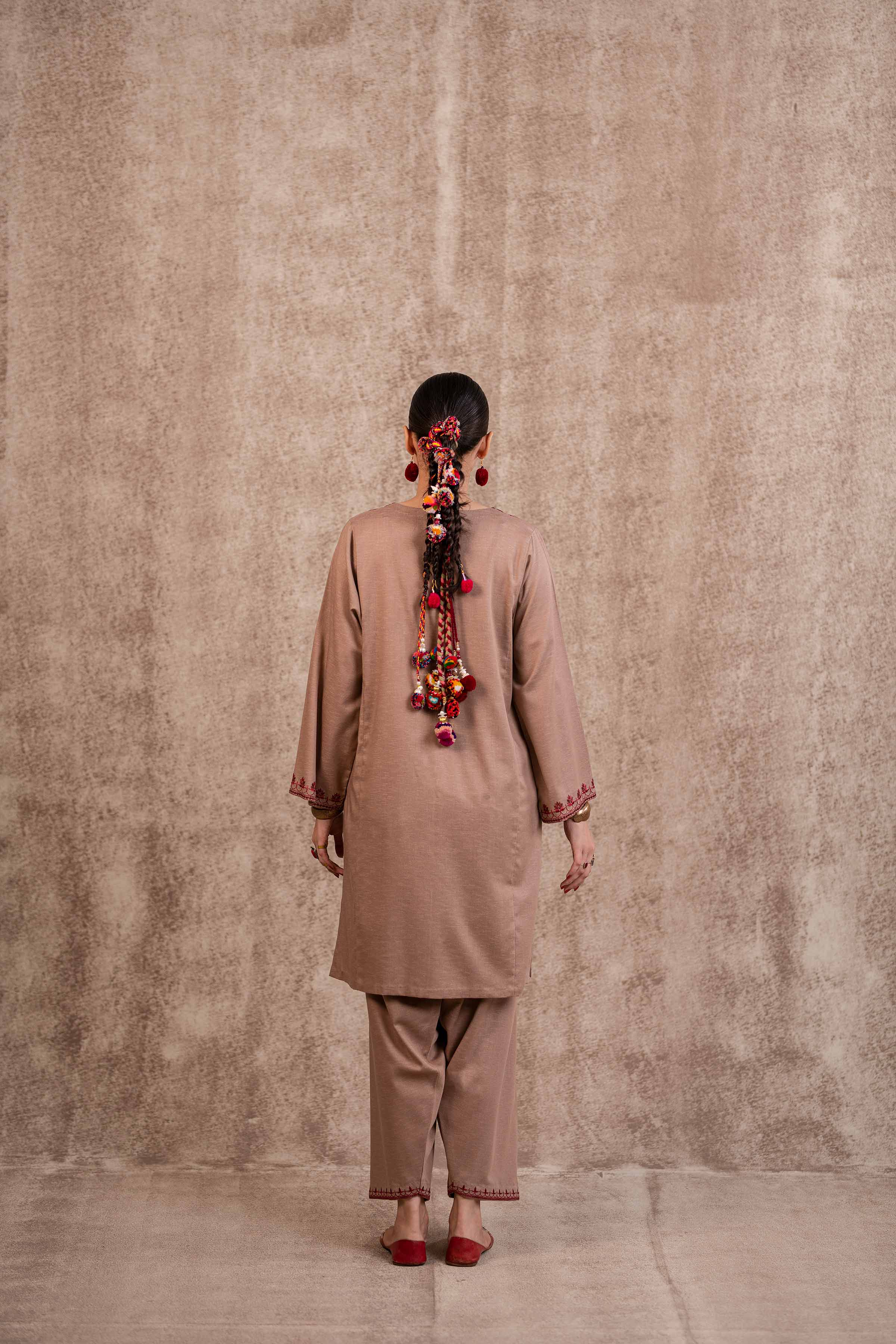 2 Piece - Embroidered Suit - PW23-21 - Image 2
