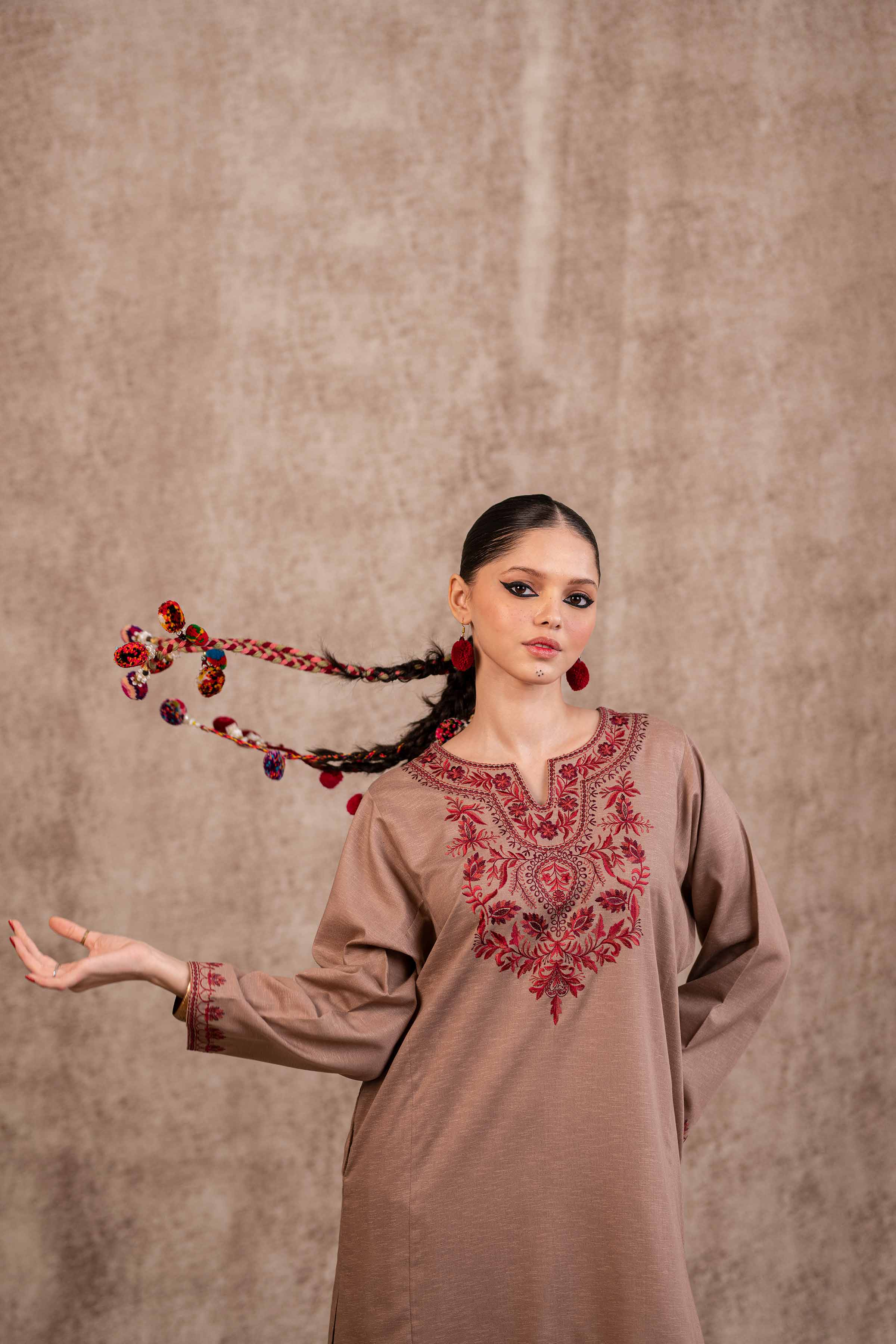2 Piece - Embroidered Suit - PW23-21 - Image 5