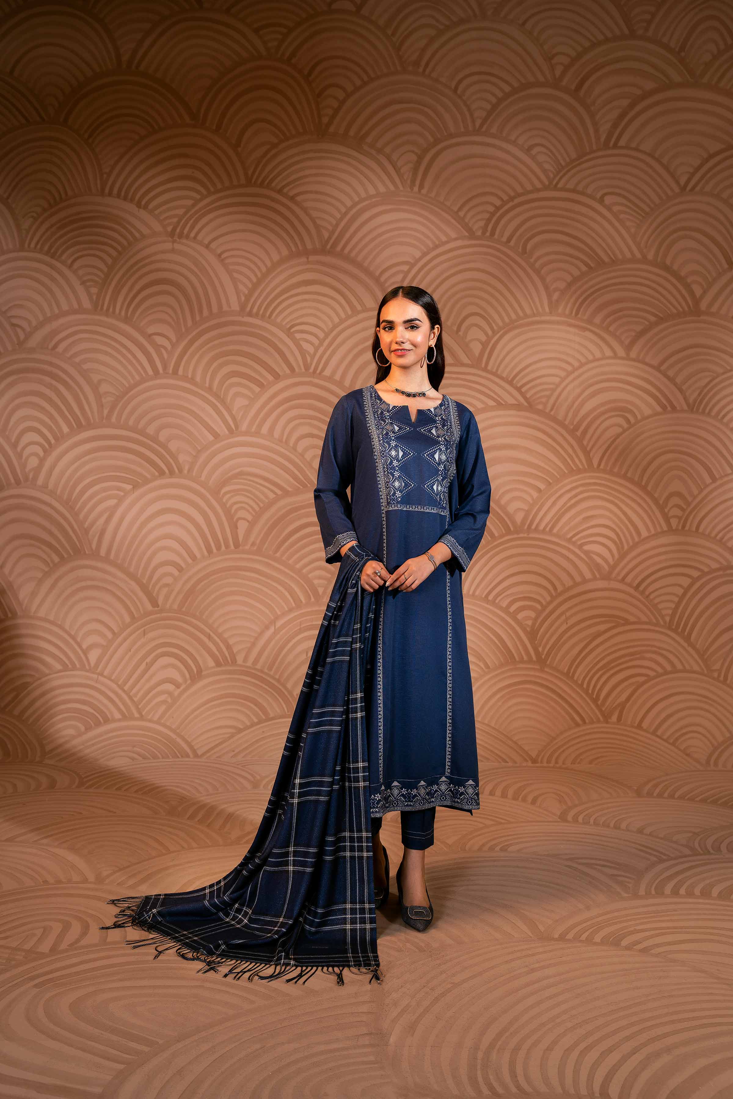 3 Piece - Embroidered Suit - PW23-98